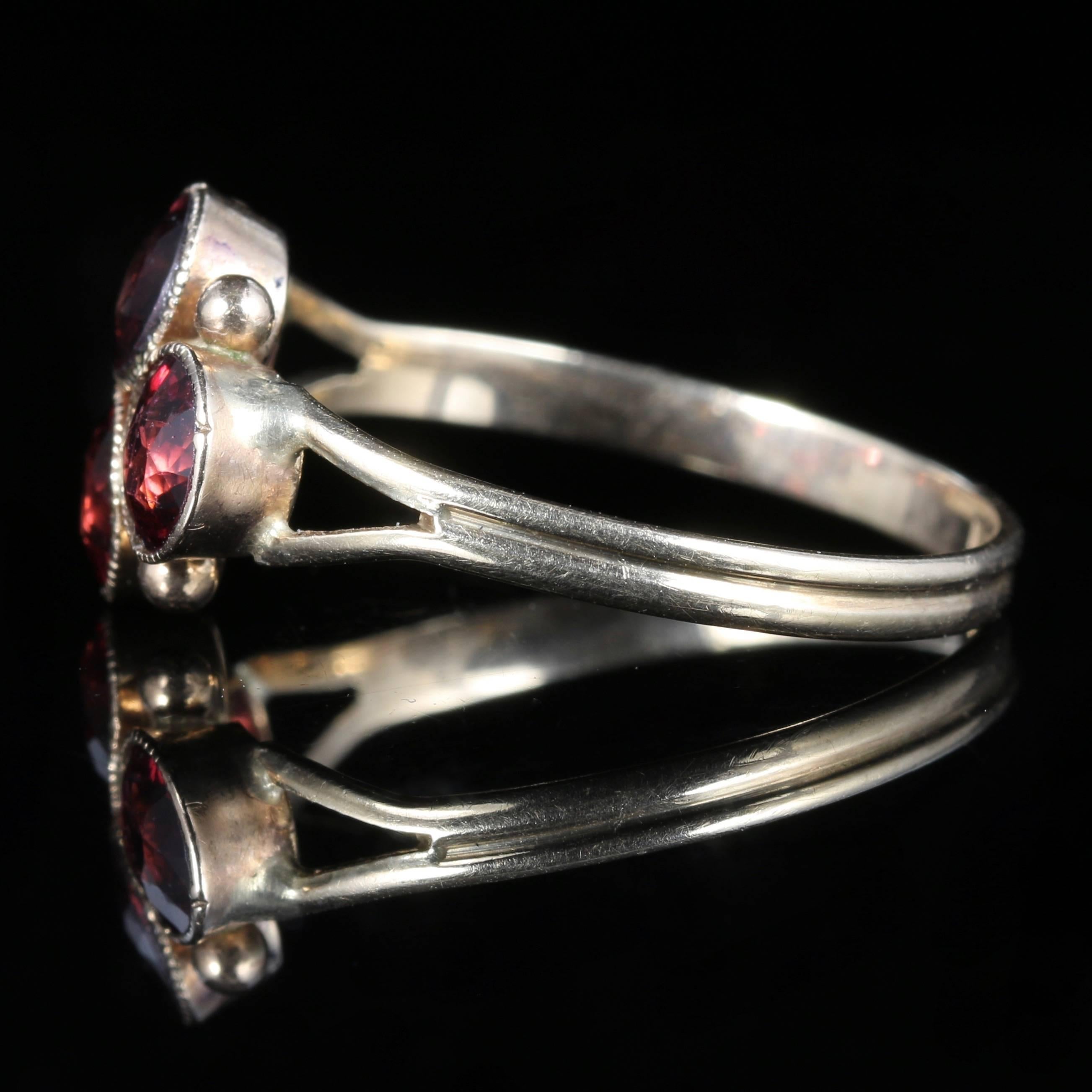 antique almandine garnet engagement rings