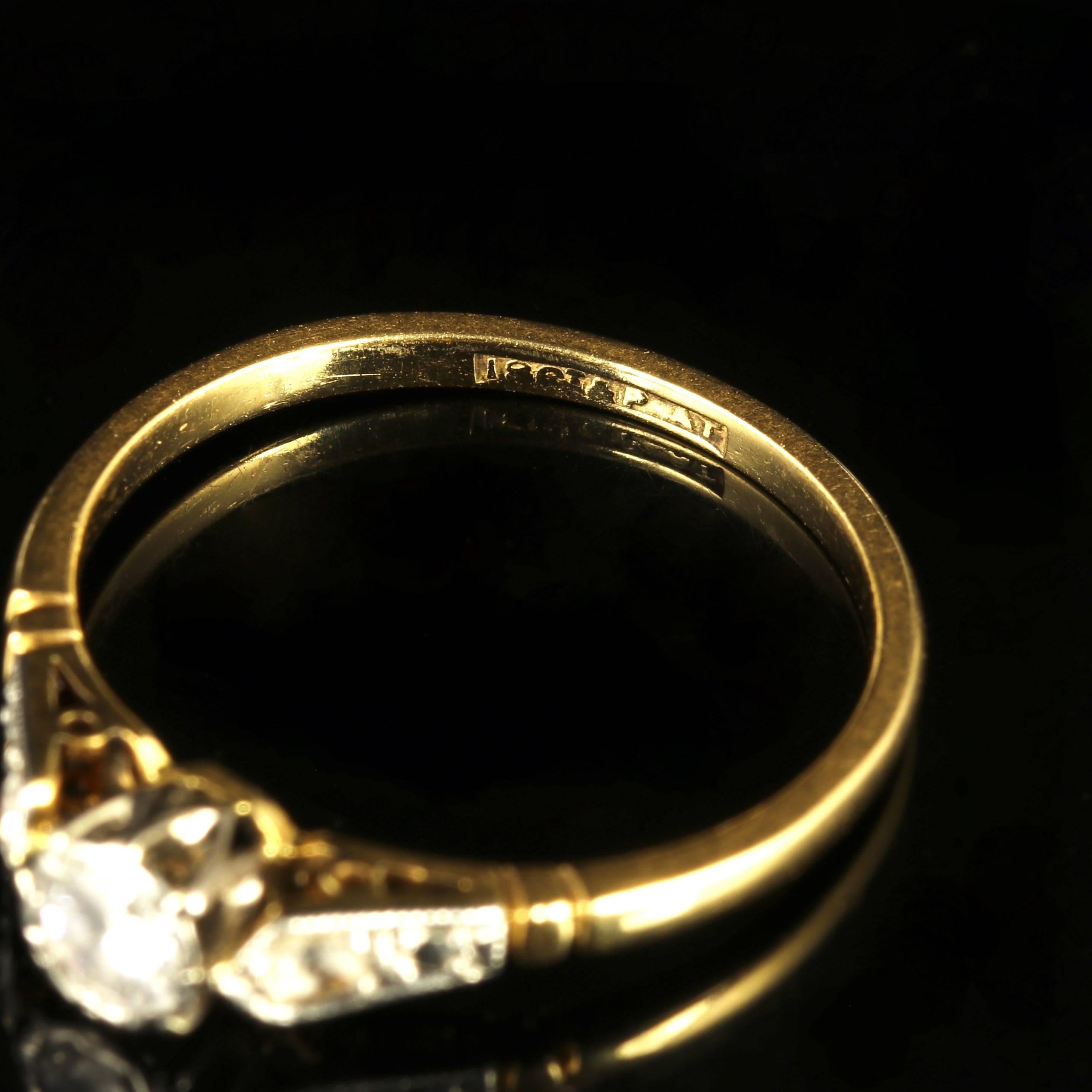 Antique Edwardian Diamond Engagement Ring, circa 1914 2