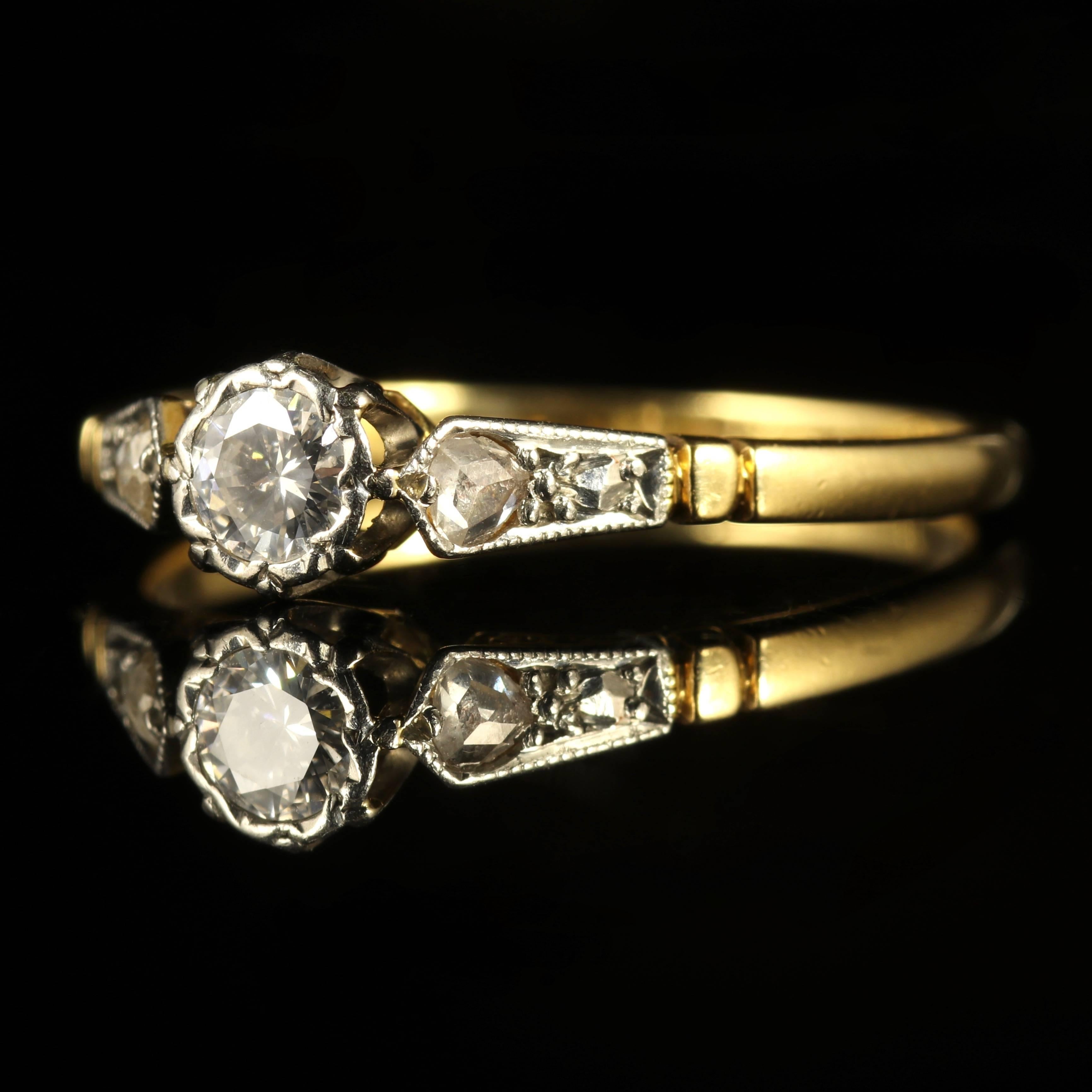 Women's Antique Edwardian Diamond Engagement Ring, circa 1914