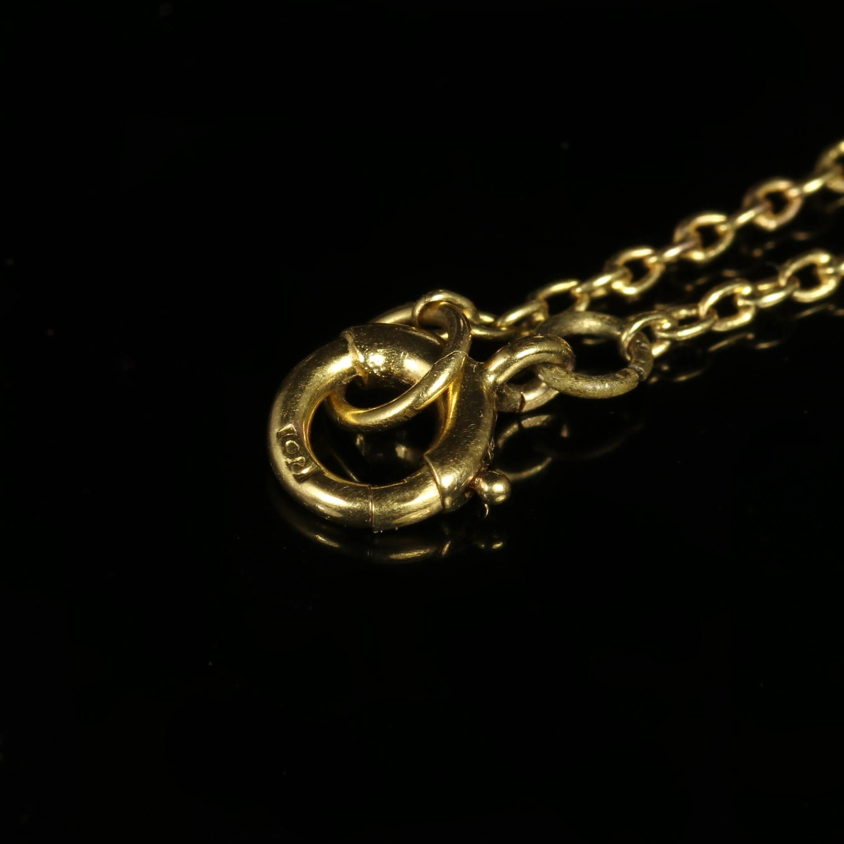 Antique Suffragette Pendant Necklace Gold, circa 1900 4