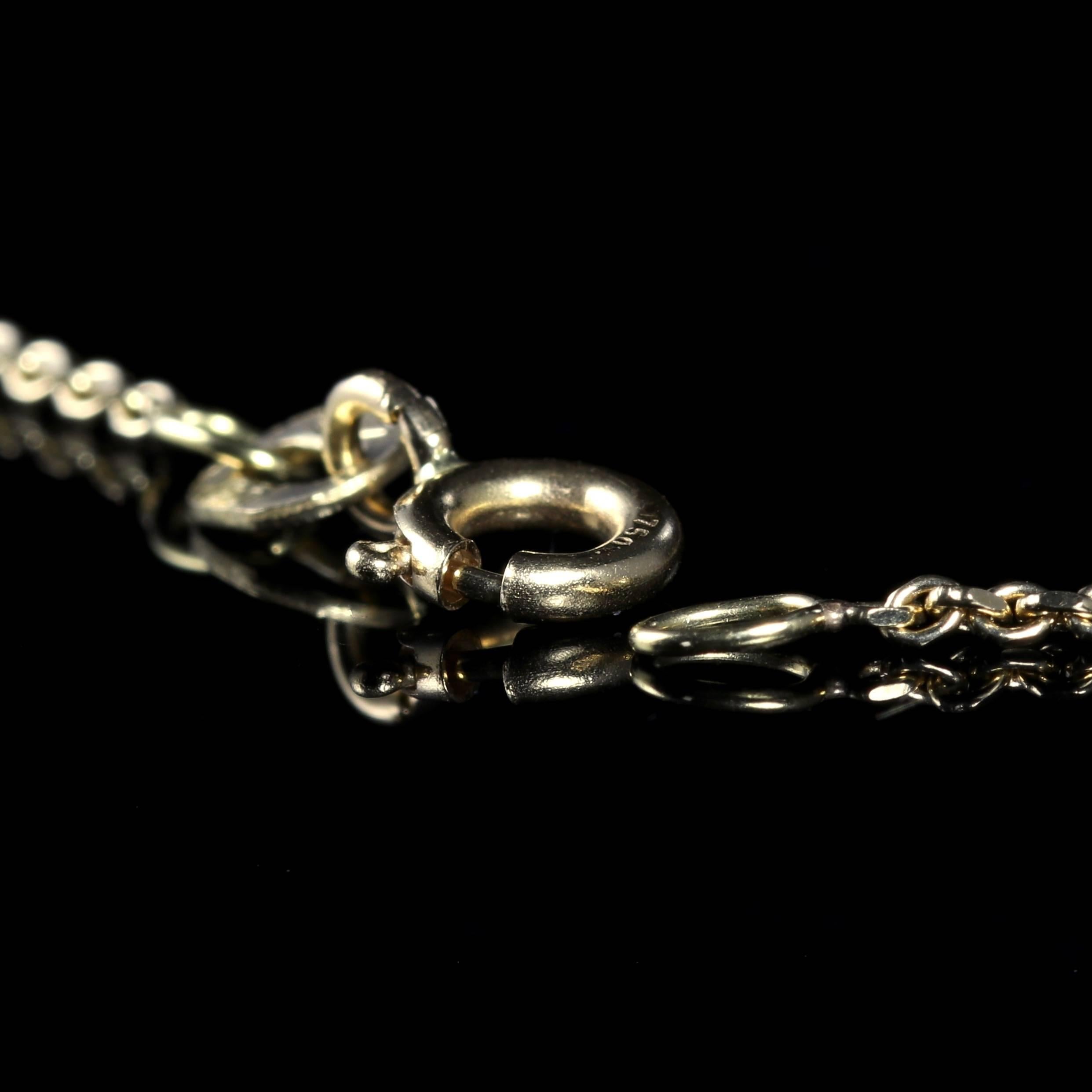 Antique Aquamarine Diamond Pendant Necklace 2