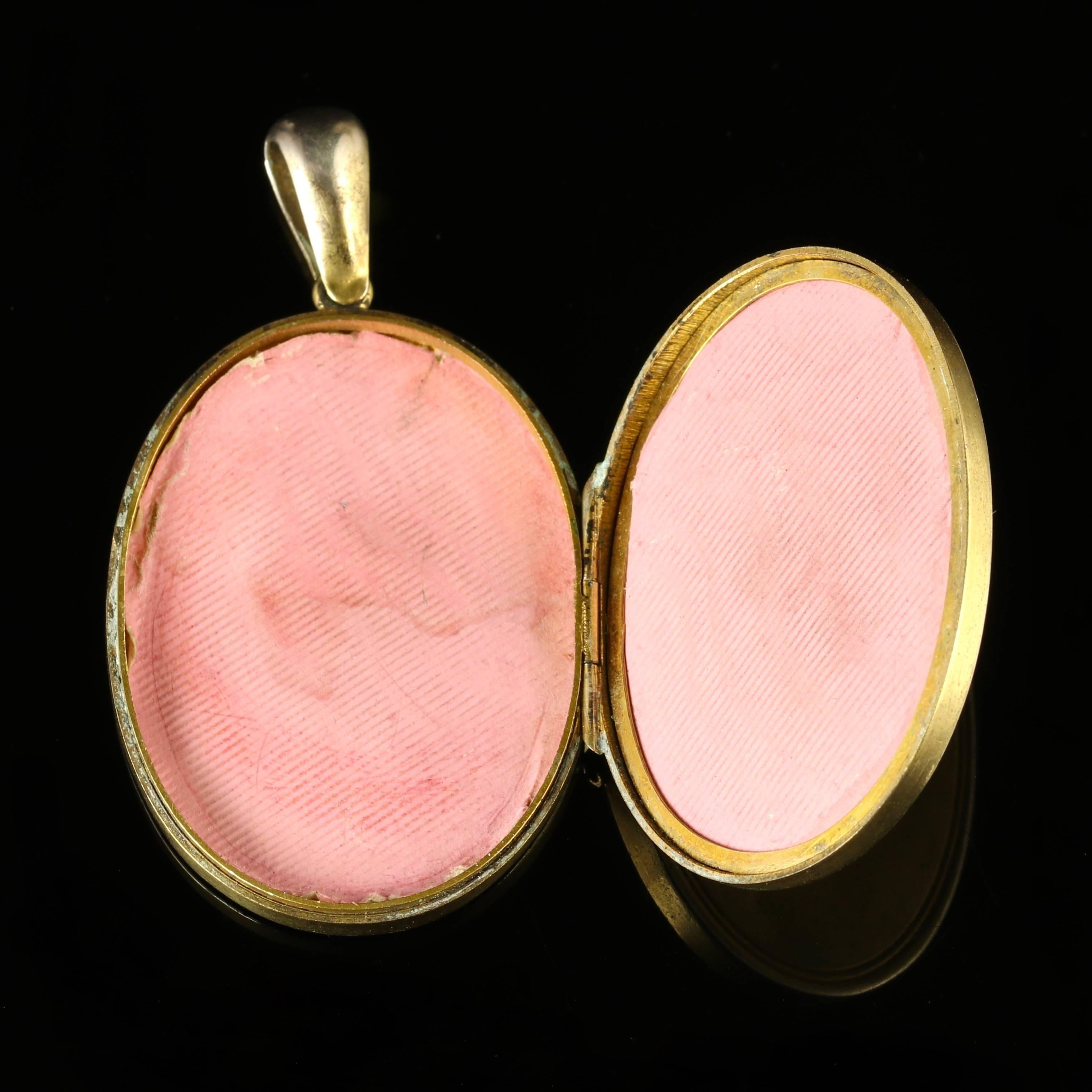 Women's Antique Victorian Gold Silver Locket, circa 1880