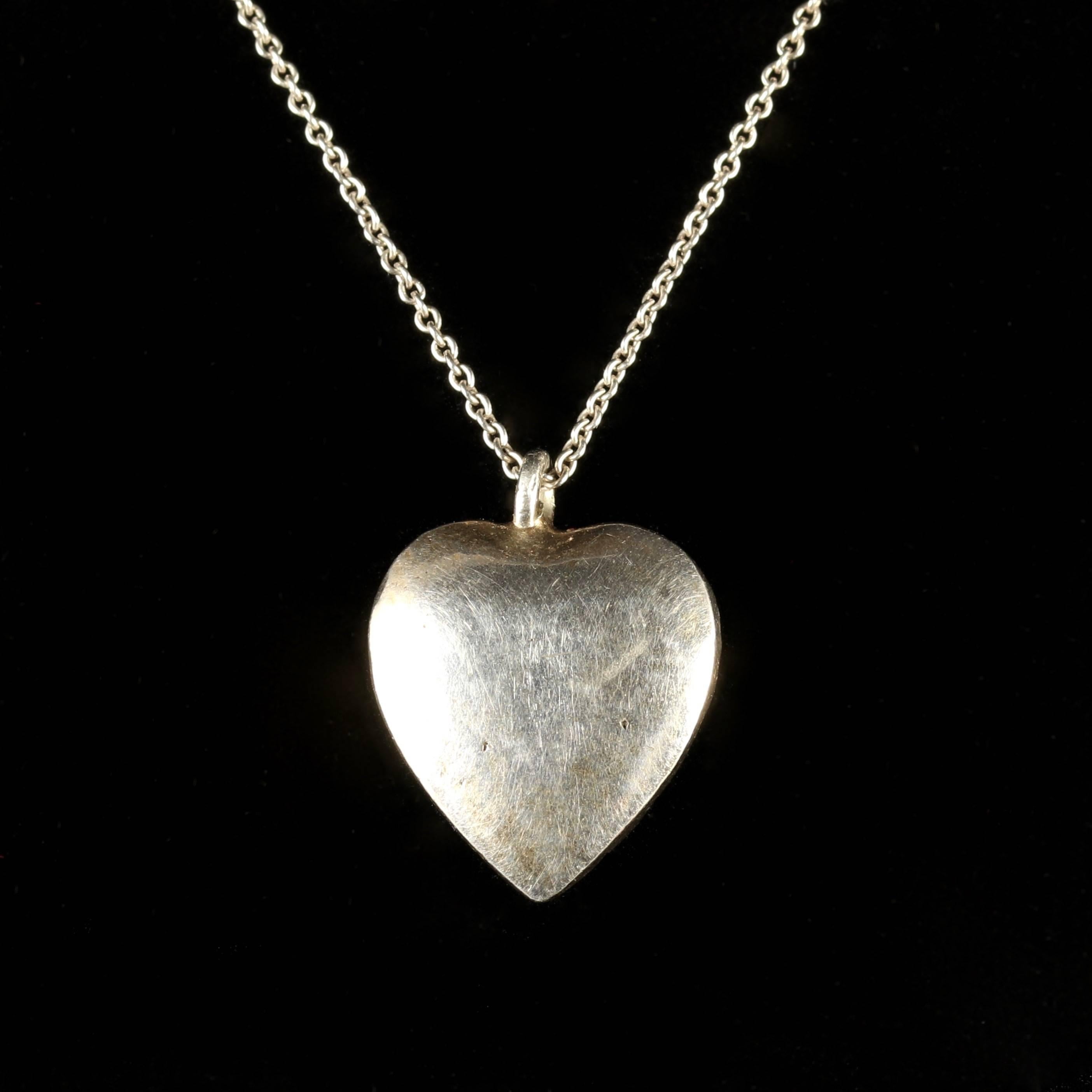 Antique Georgian Paste Heart Necklace, circa 1800 In Excellent Condition In Lancaster, Lancashire
