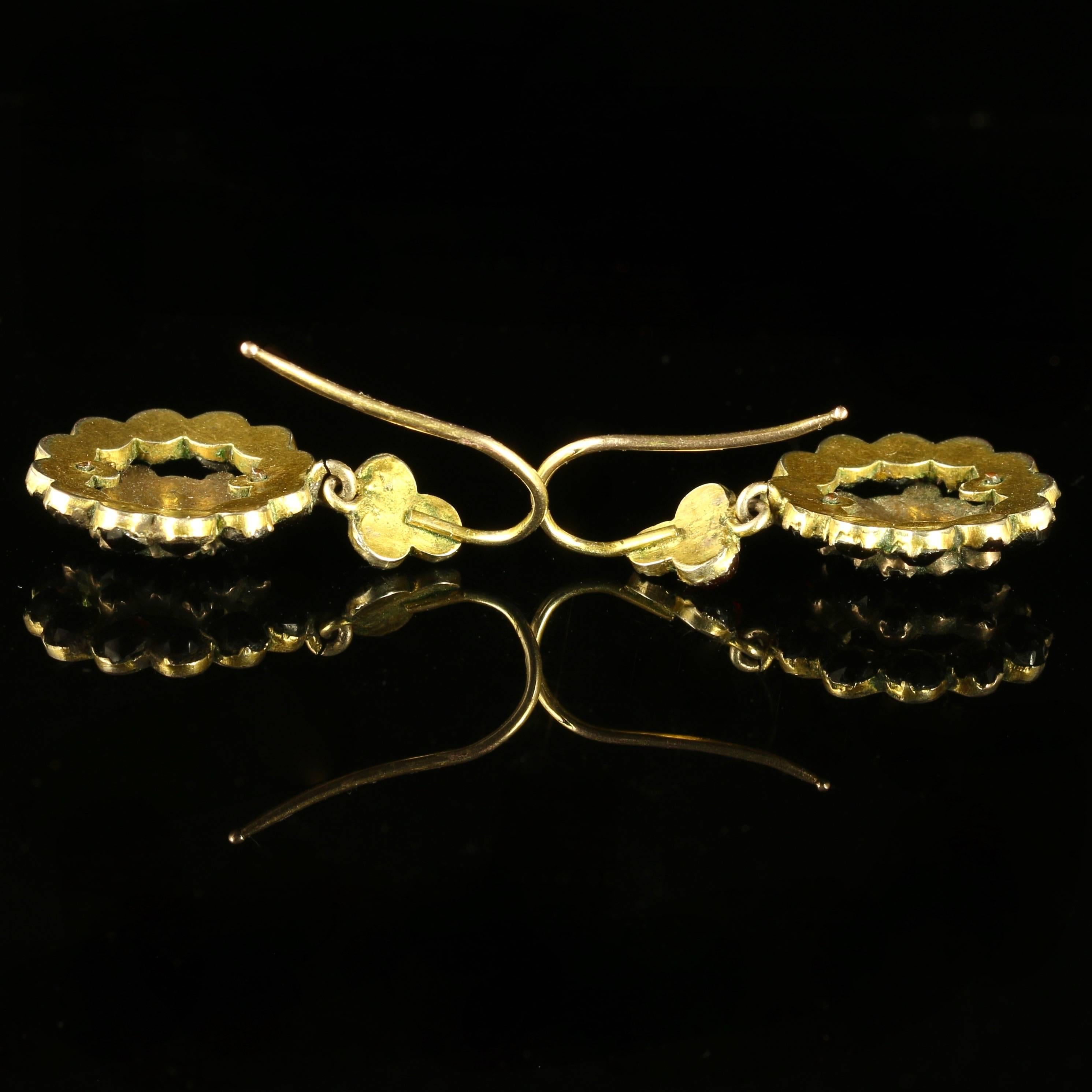 Antique Earrings Bohemian Garnets, circa 1880 3