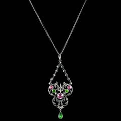 Antique Suffragette Victorian Pendant Necklace, circa 1900