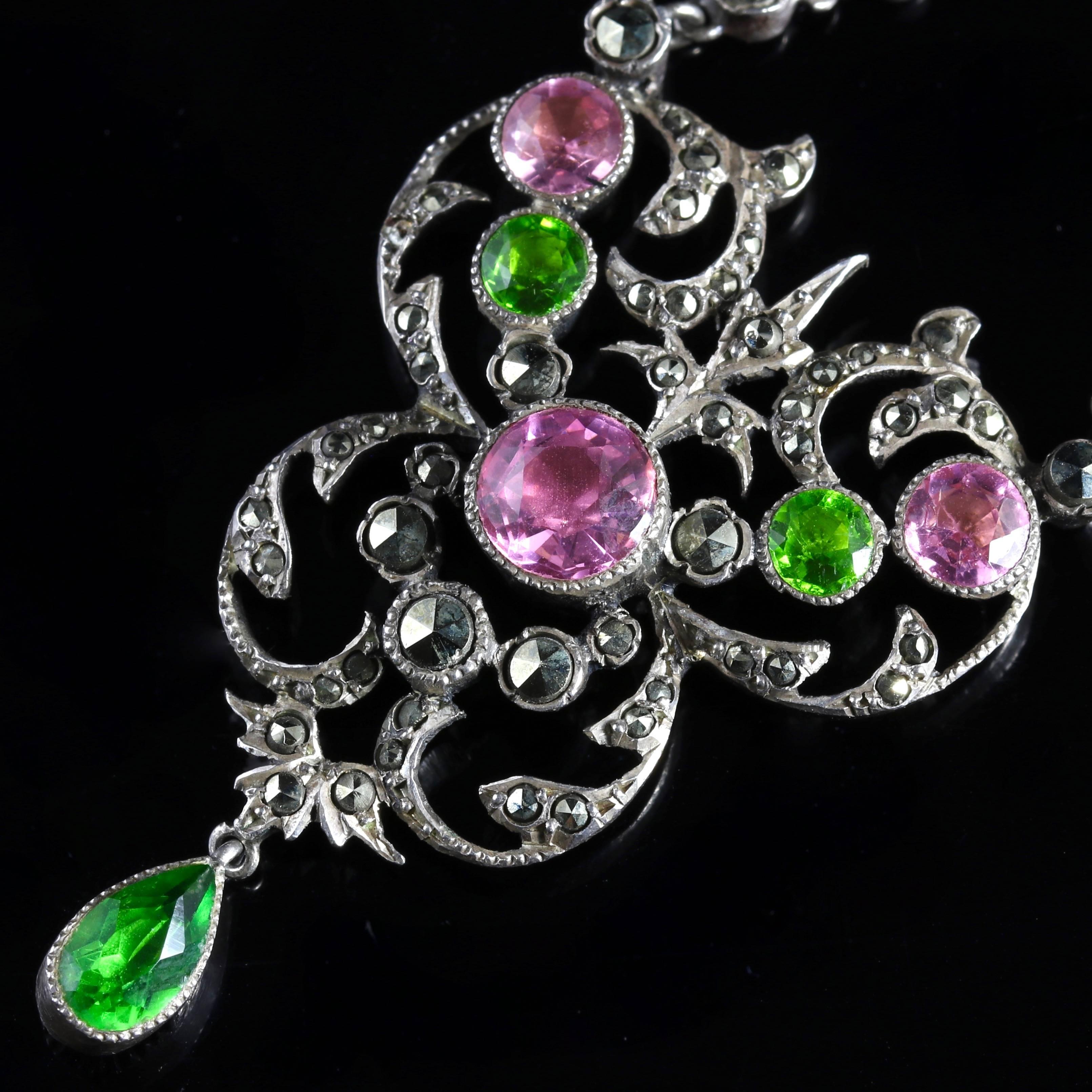 Antique Suffragette Victorian Pendant Necklace, circa 1900 In Excellent Condition For Sale In Lancaster, Lancashire