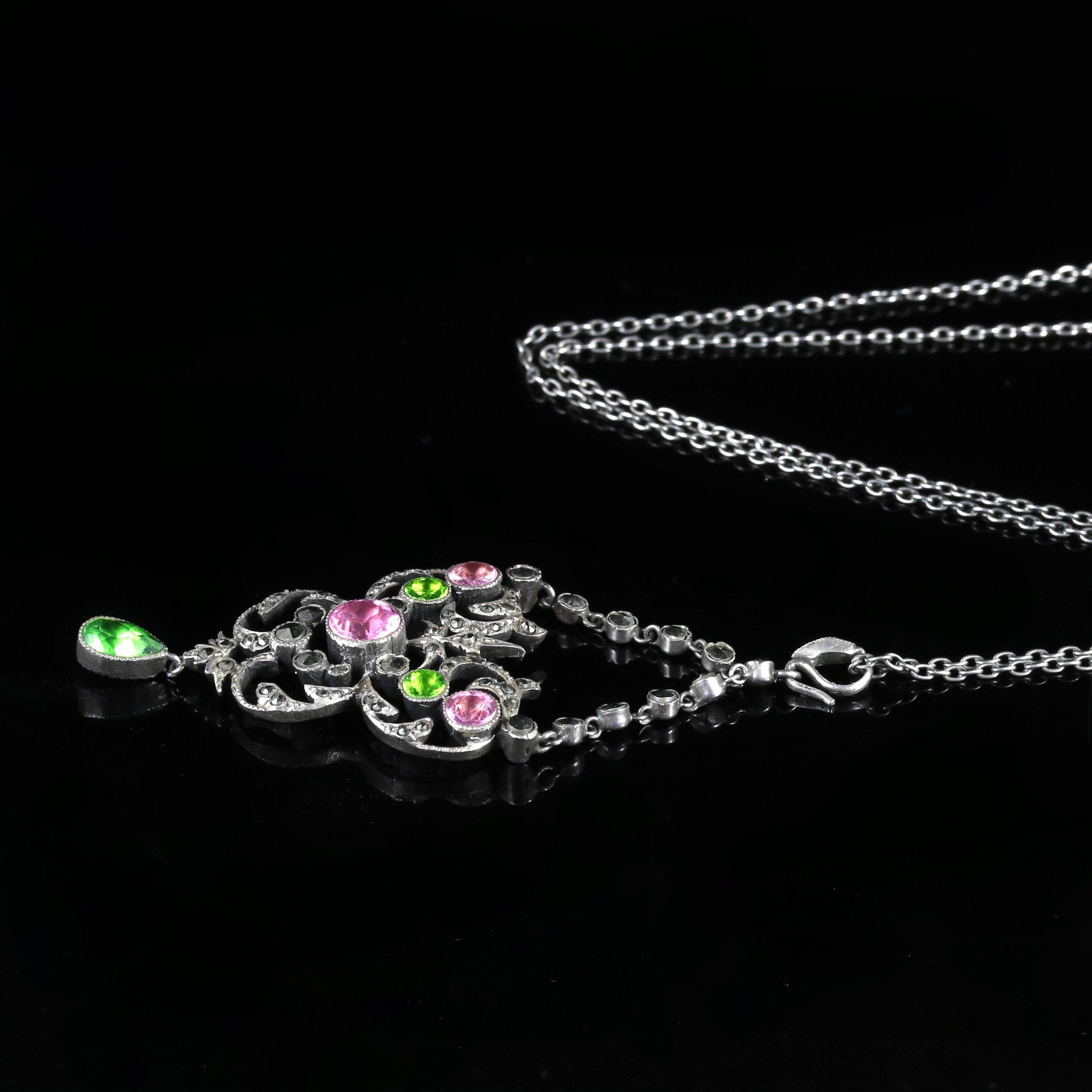 Women's Antique Suffragette Victorian Pendant Necklace, circa 1900 For Sale