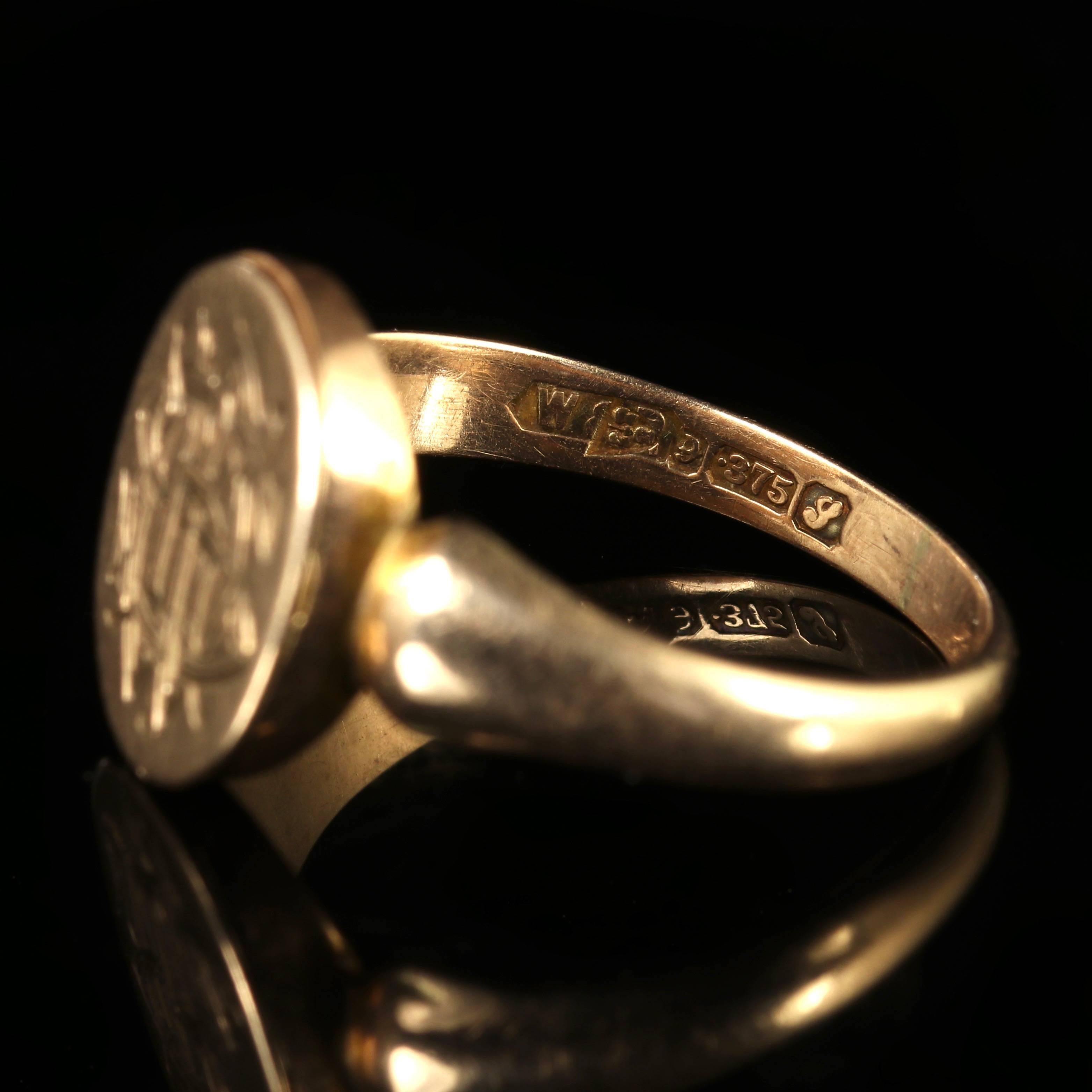 Antique Edwardian Poison Locket Ring, Chester, 1907 2