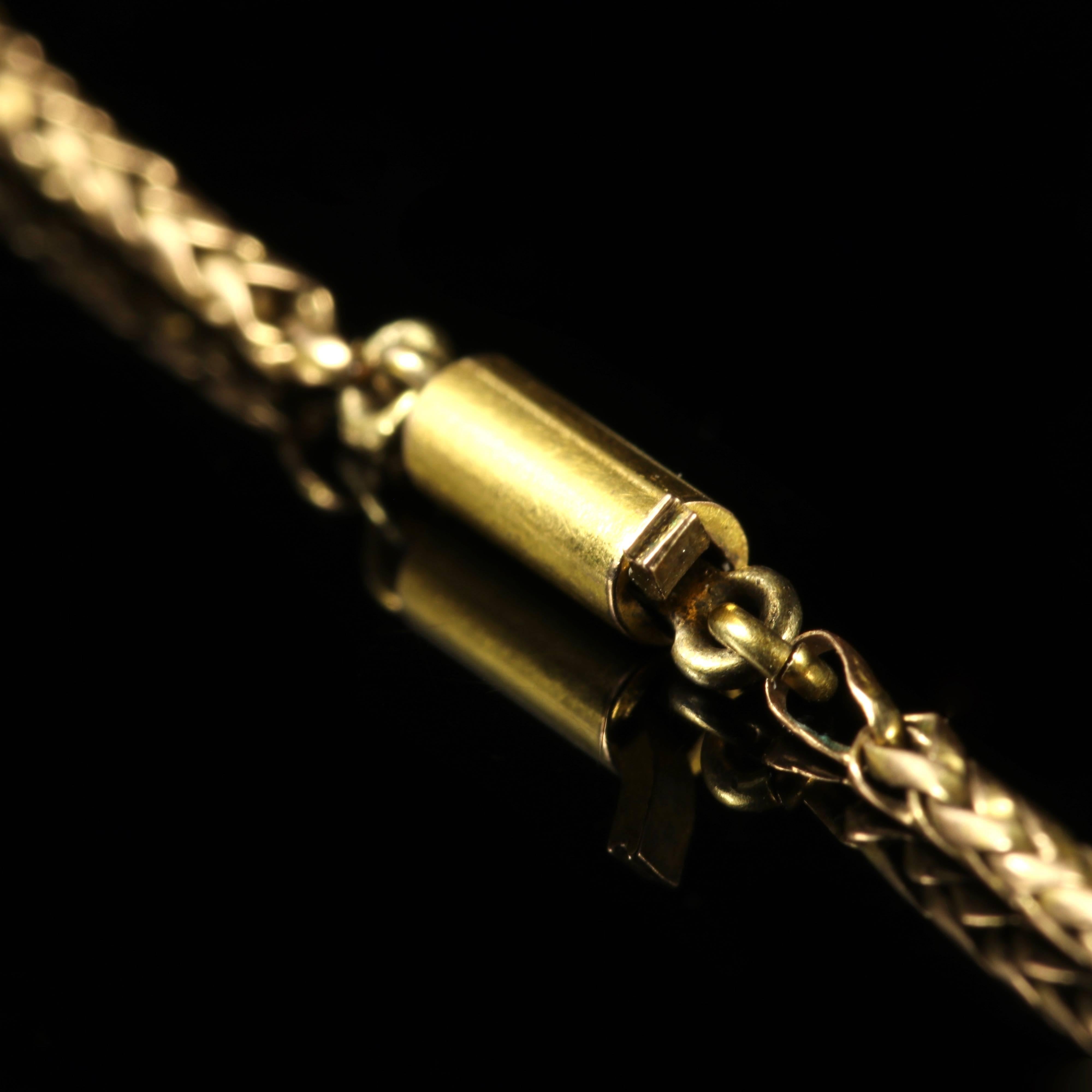 Antique Victorian Gold Pearl Plait Chain, Circa 1895 For Sale 3