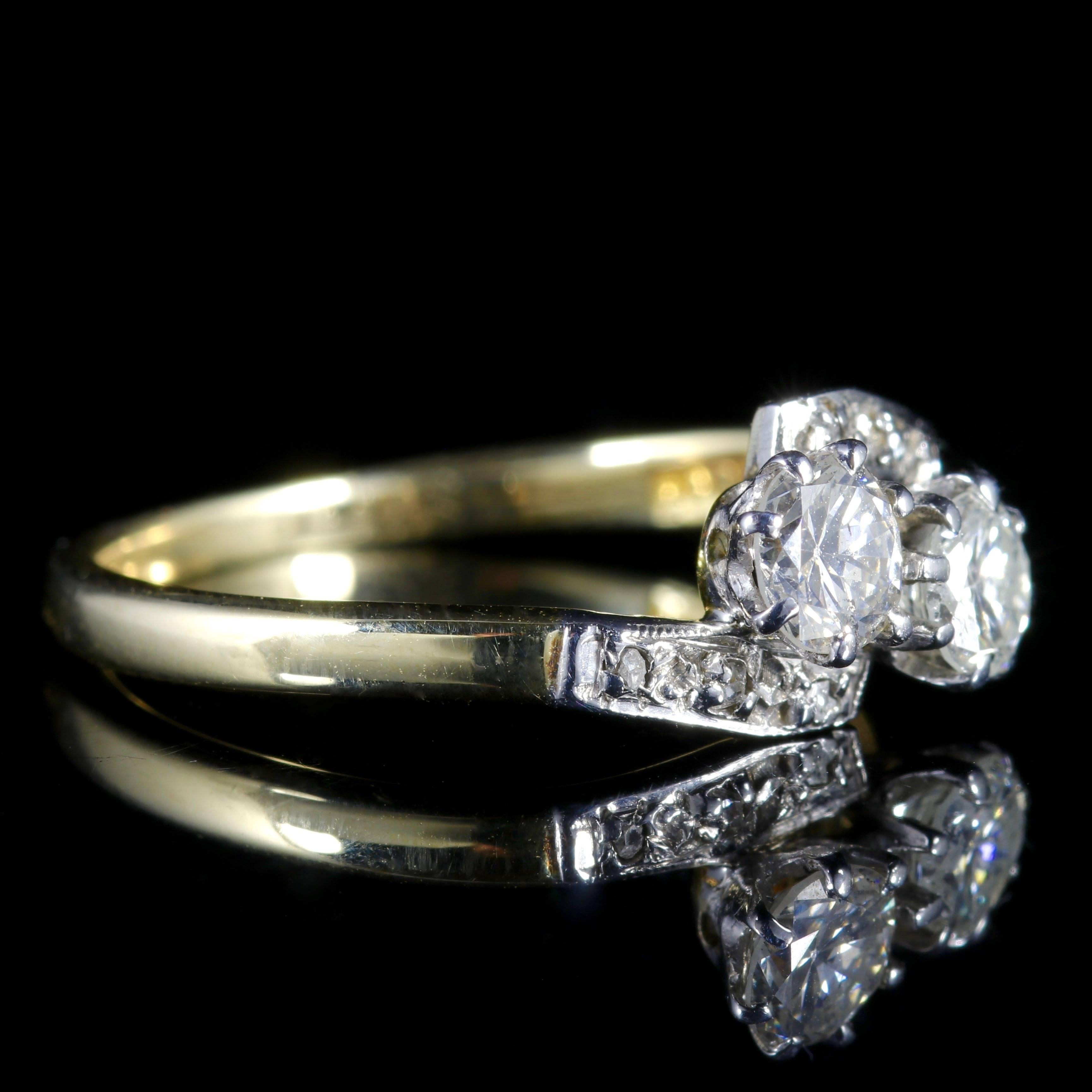 Antique Edwardian Diamond Twist Engagement Ring, circa 1910 In Excellent Condition In Lancaster, Lancashire