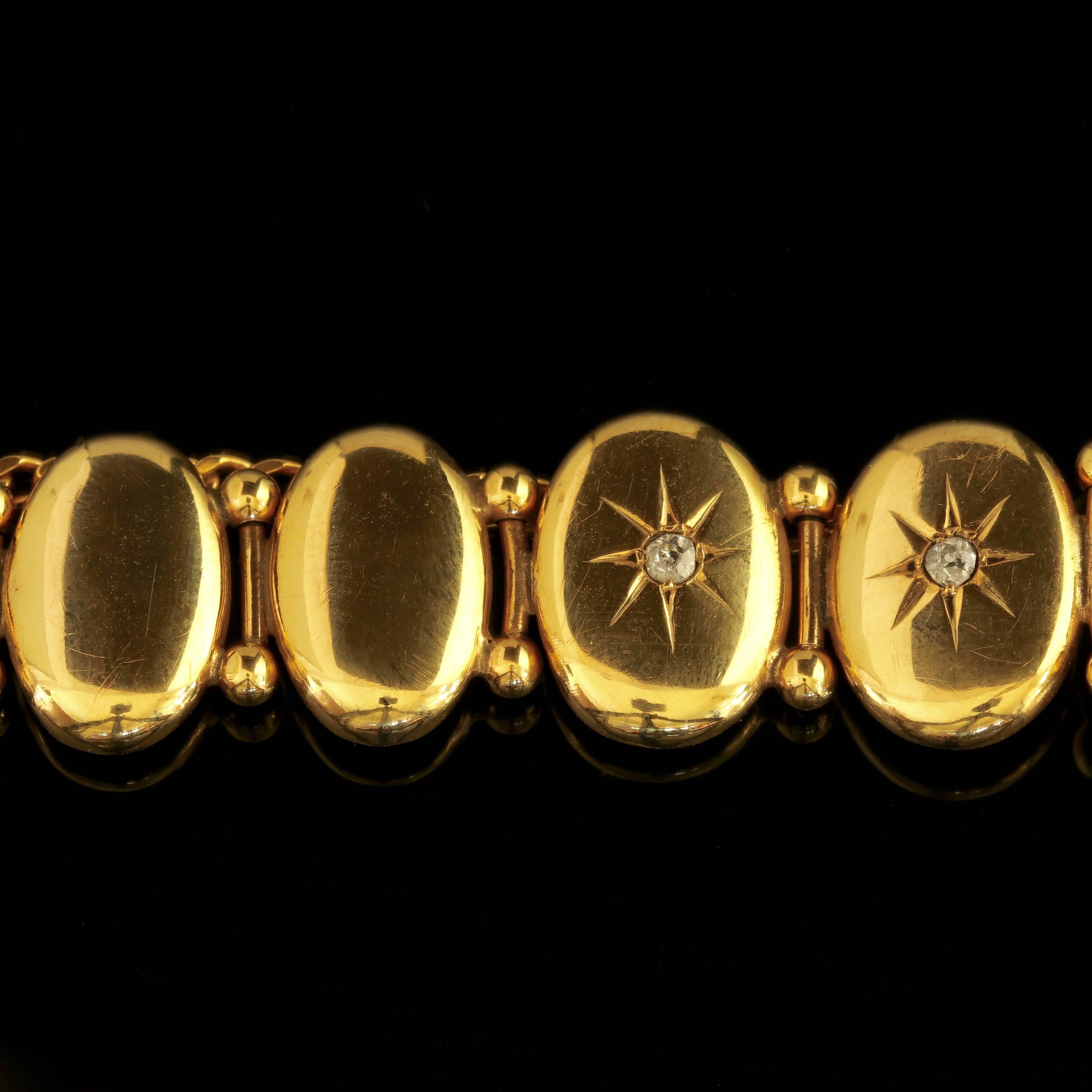 Antique Victorian Gold Diamond Lion Bracelet, circa 1860 In Excellent Condition In Lancaster, Lancashire