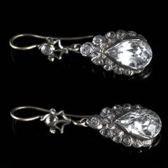 Victorian Paste Earrings Silver Gold