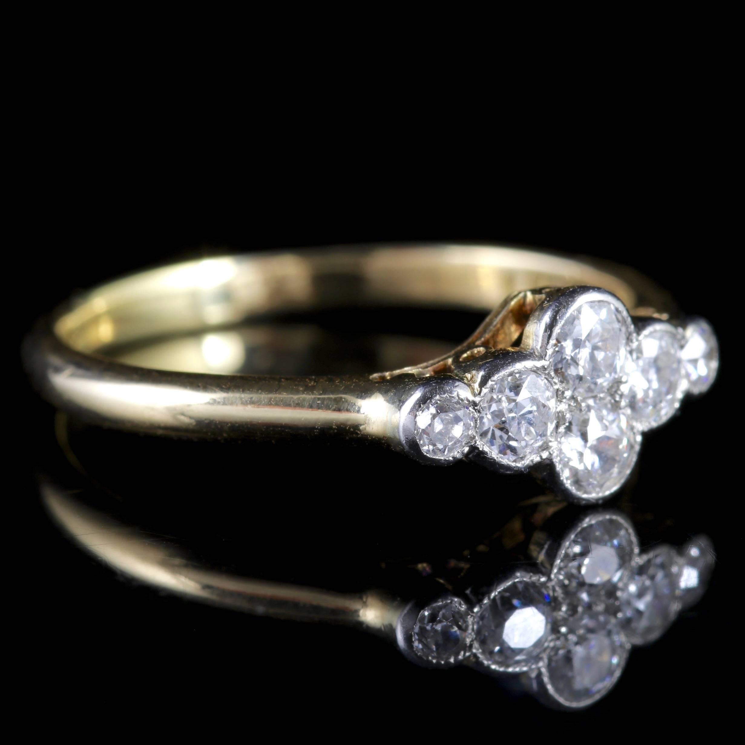 Women's Antique Victorian Diamond Cluster Engagement Ring