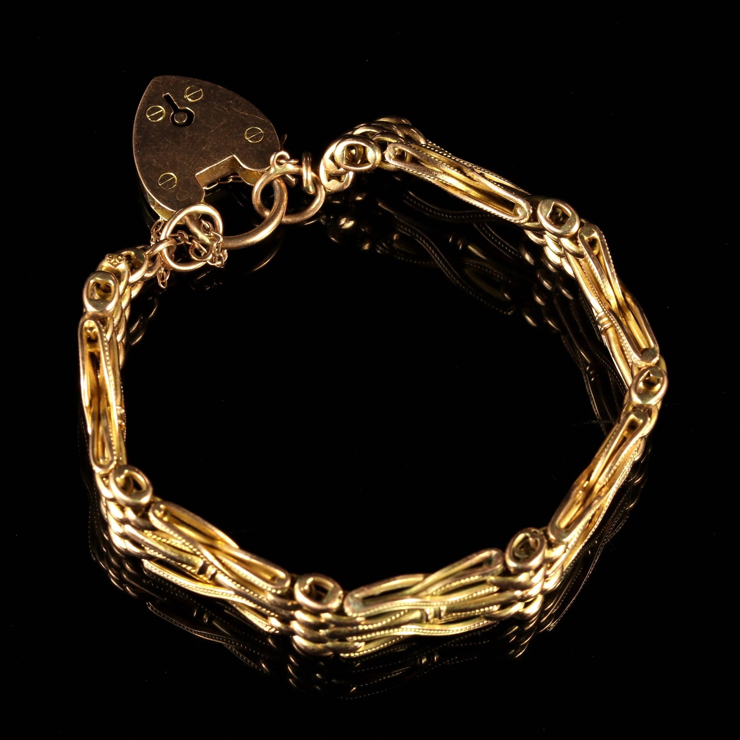 antique gold gate bracelet