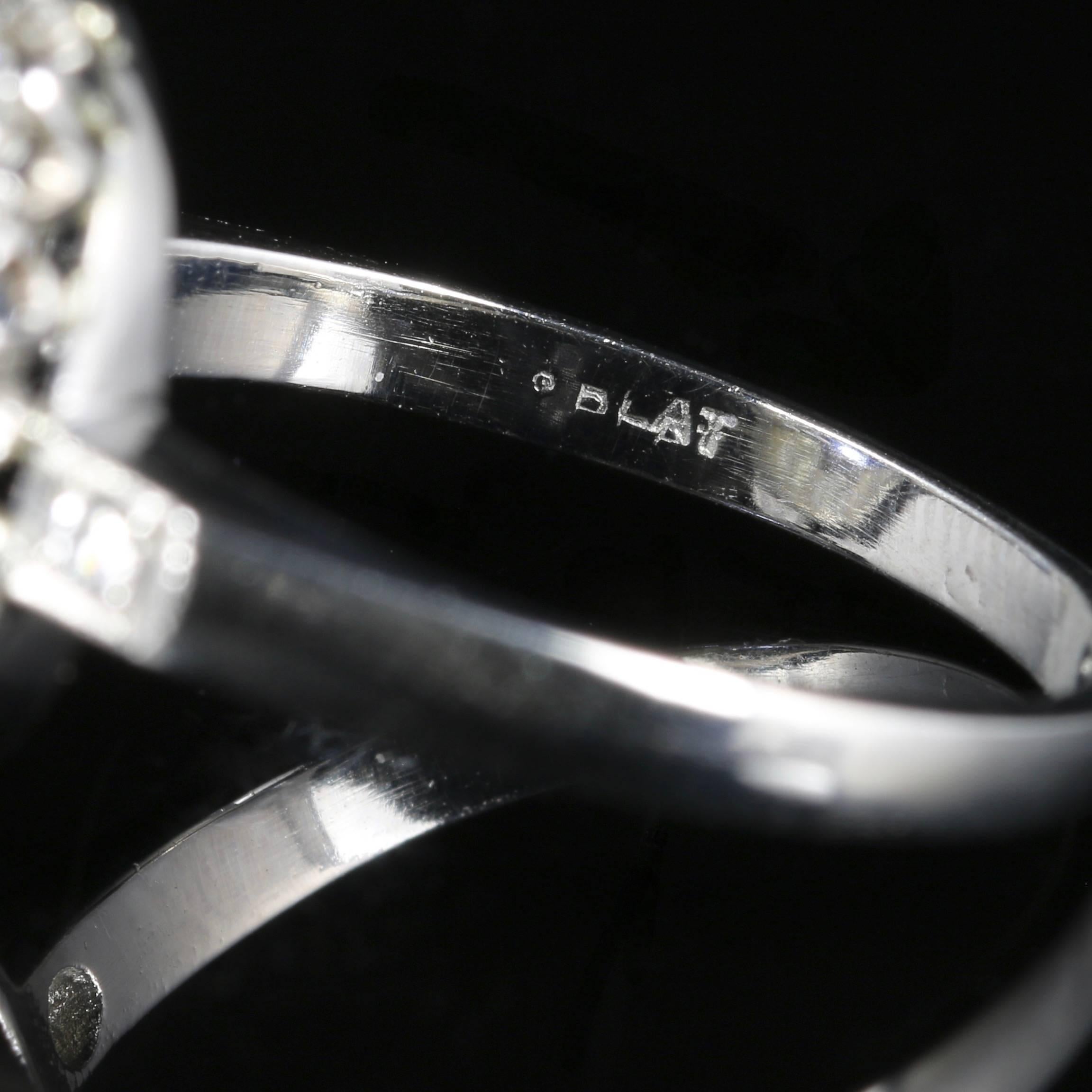 Women's Antique Edwardian Natural Sapphire Diamond Ring Platinum Circa 1910 For Sale