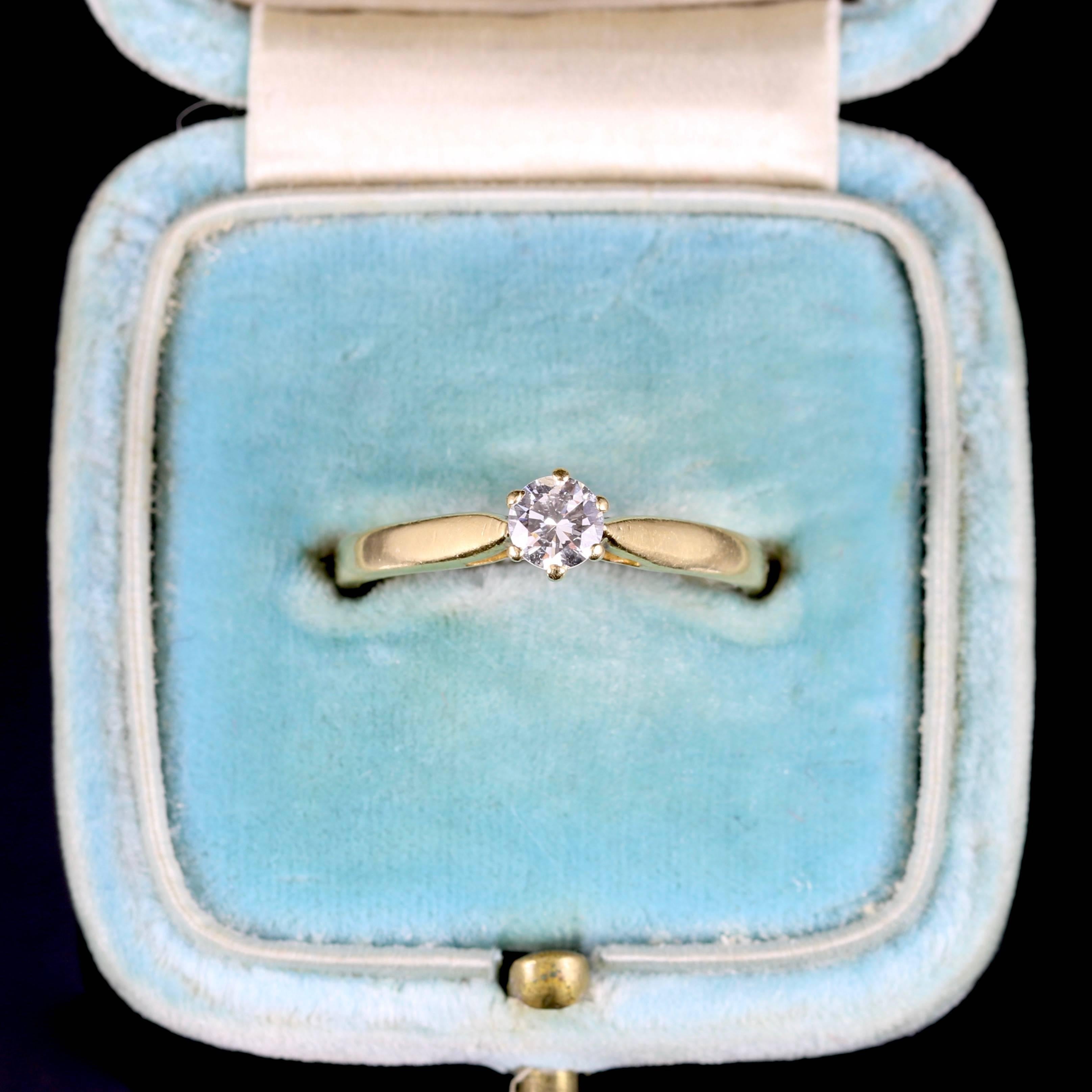 Antique Victorian Diamond Solitaire Engagement Ring, circa 1900 2