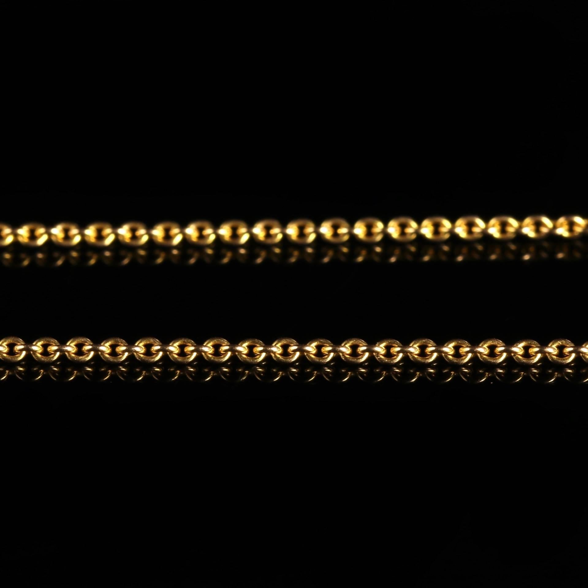 Antique Victorian Suffragette 15 Carat Gold Necklace, circa 1900 2