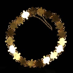 Antique Victorian Suffragette 15 Carat Gold Bracelet, circa 1900