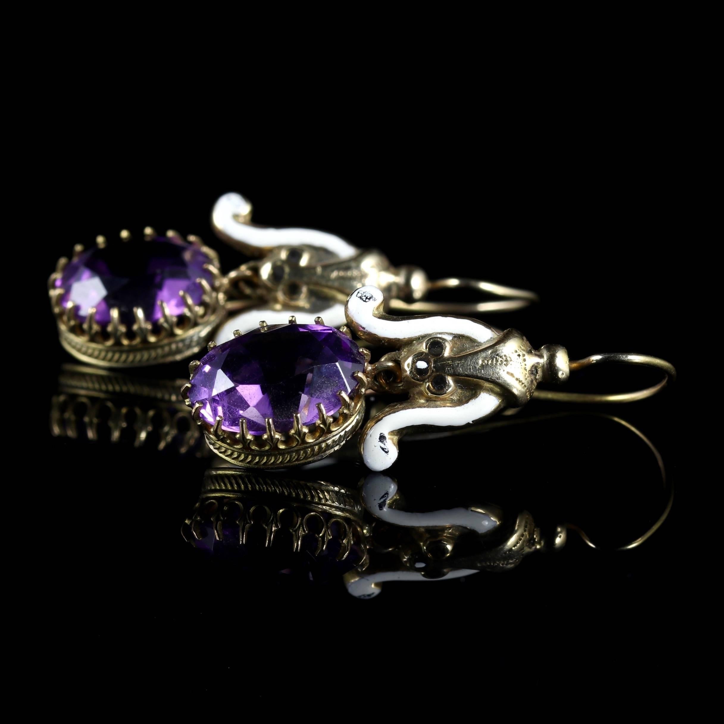 victorian amethyst earrings