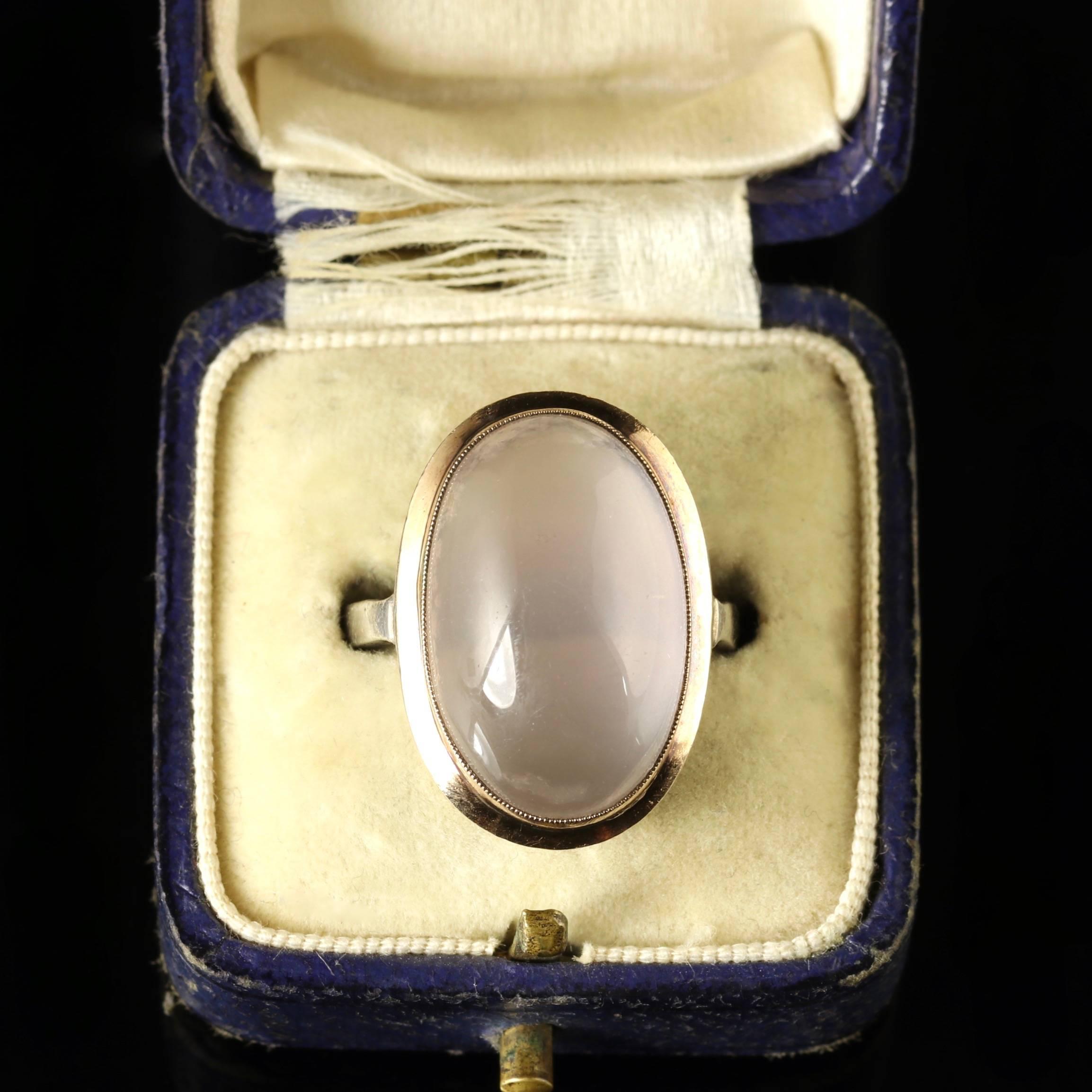 Antique Victorian Moonstone Gold Ring, circa 1900 2