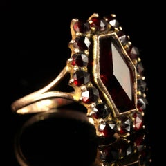 Antique Victorian Bohemian Garnet Ring, circa 1900