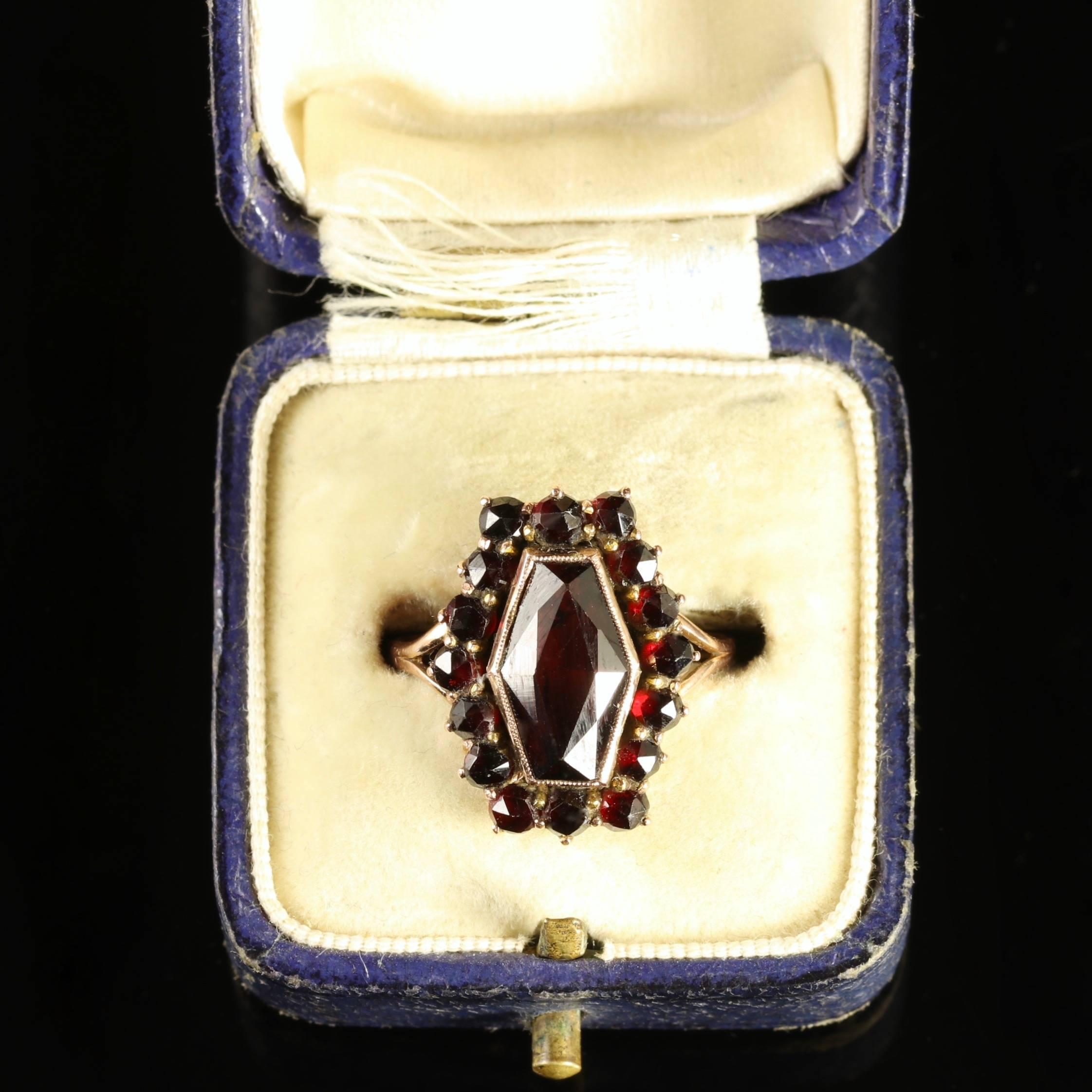 Antique Victorian Bohemian Garnet Ring, circa 1900 1
