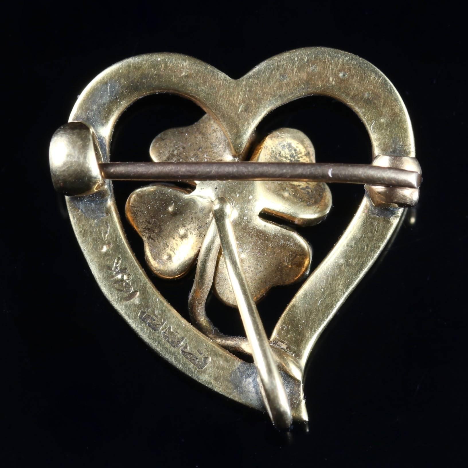 This fabulous Victorian brooch is set with lustrous Pearls, Circa 1900.

Lovers gifted each other with a witch’s heart as love token to symbolise that they had been bewitched with love. Double-hearted witch’s hearts symbolised serious commitment,