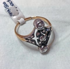 Bague Art nouveau en or 585 diamants 0,60 carat Vienne, Autriche, vers 1900