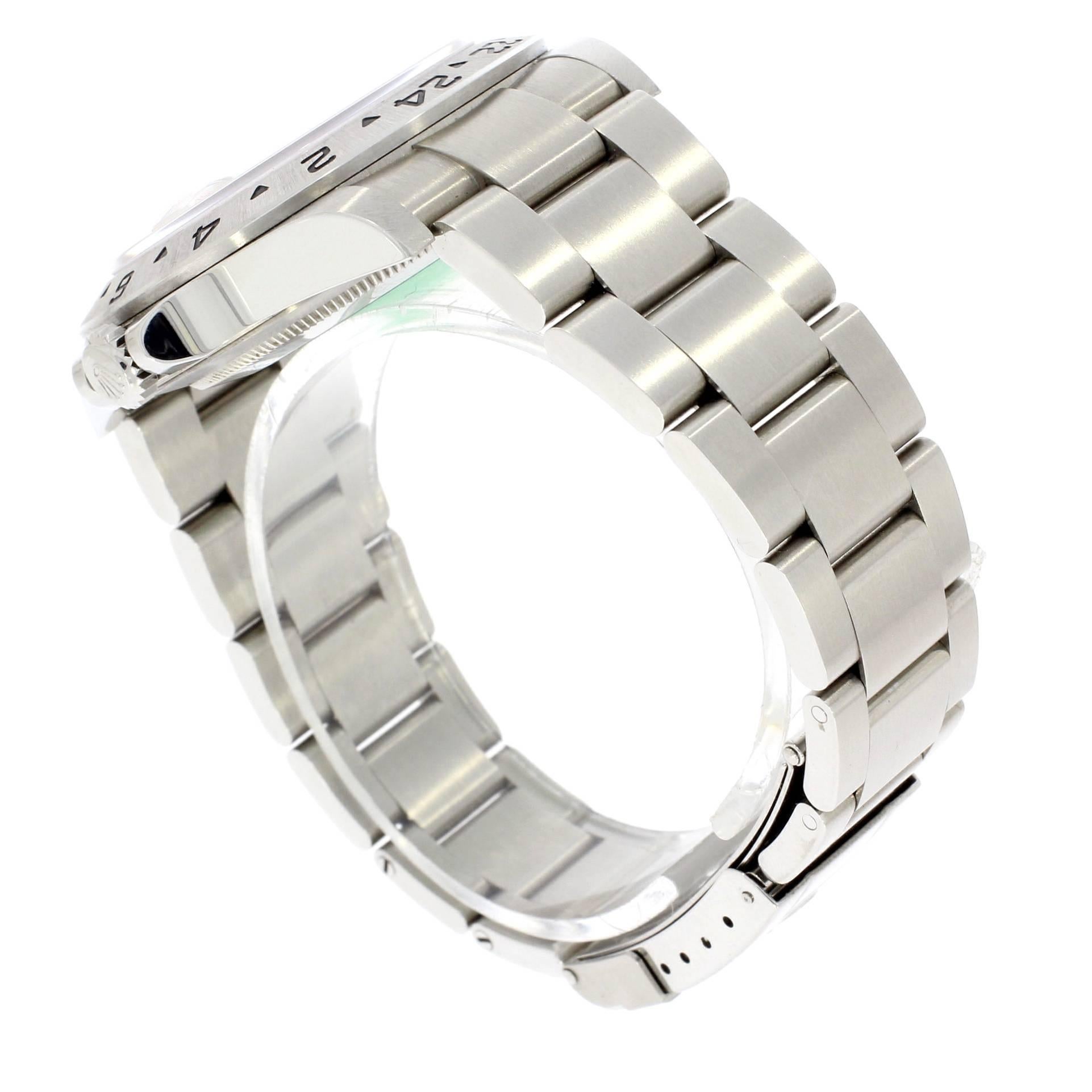 Men's Rolex Stainless Steel Oyster Perpetual Explorer 2 Bracelet Wristwatch