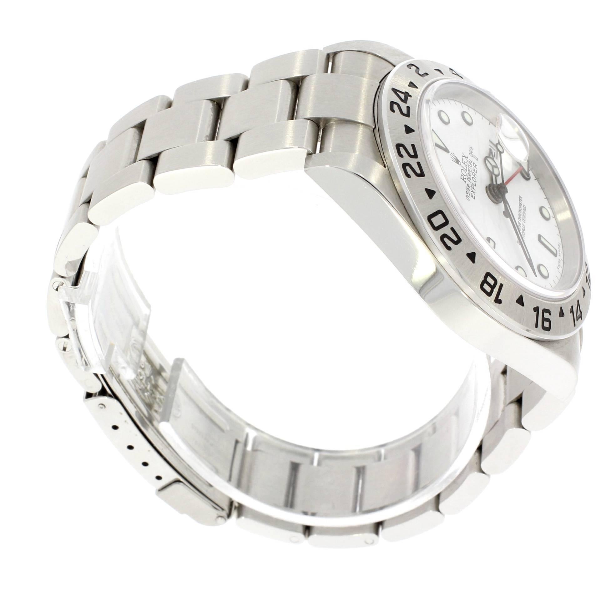 Rolex Stainless Steel Oyster Perpetual Explorer 2 Bracelet Wristwatch 3