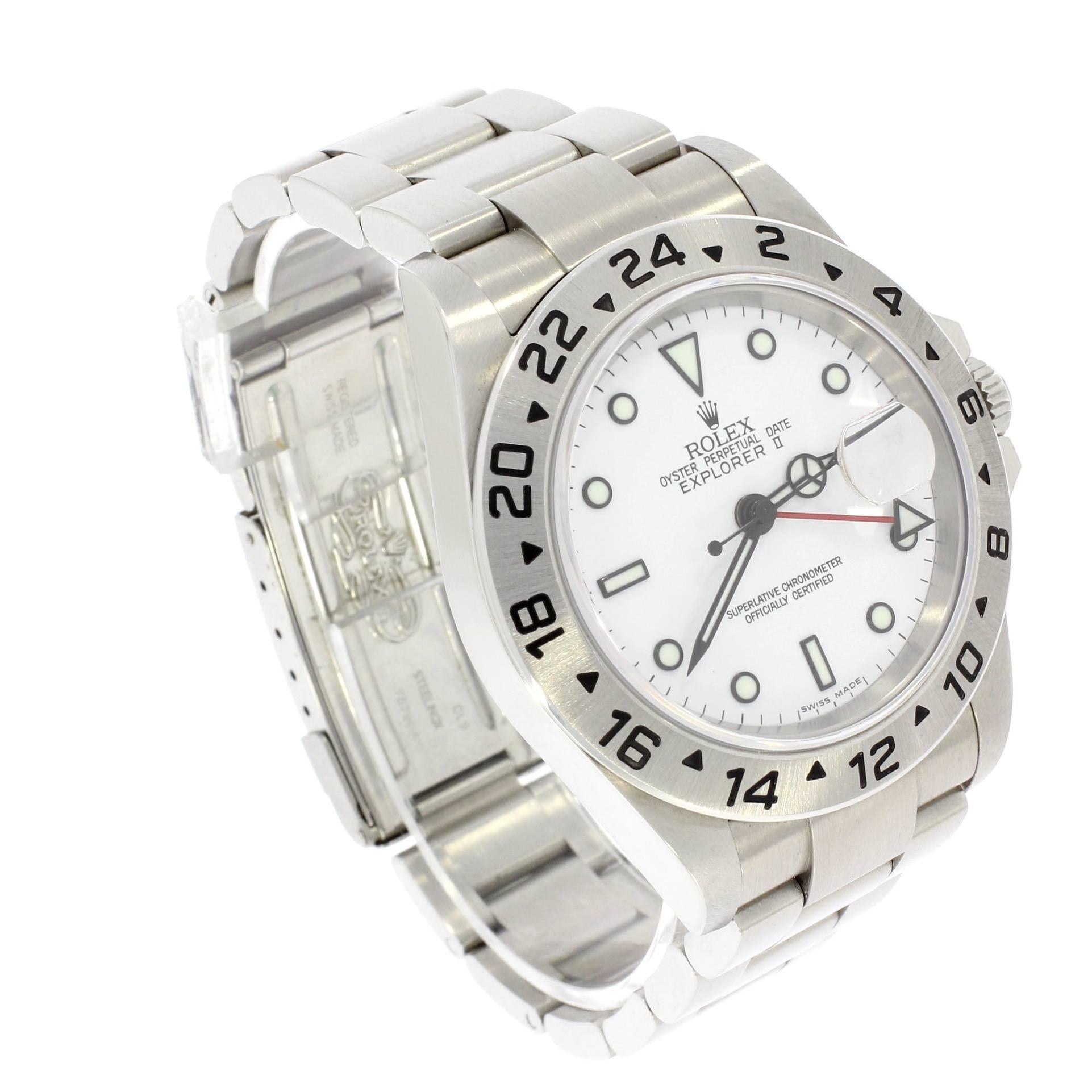 Rolex Stainless Steel Oyster Perpetual Explorer 2 Bracelet Wristwatch 4