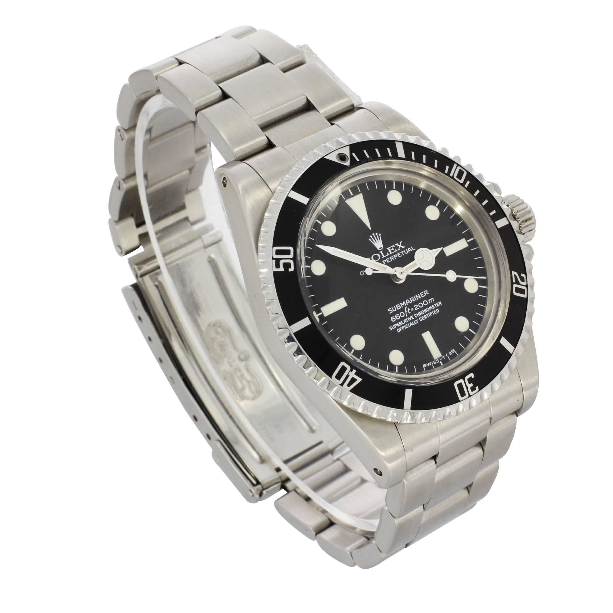 Rolex Stainless Steel Submariner Original Dial Wristwatch Ref 5512 For Sale 3