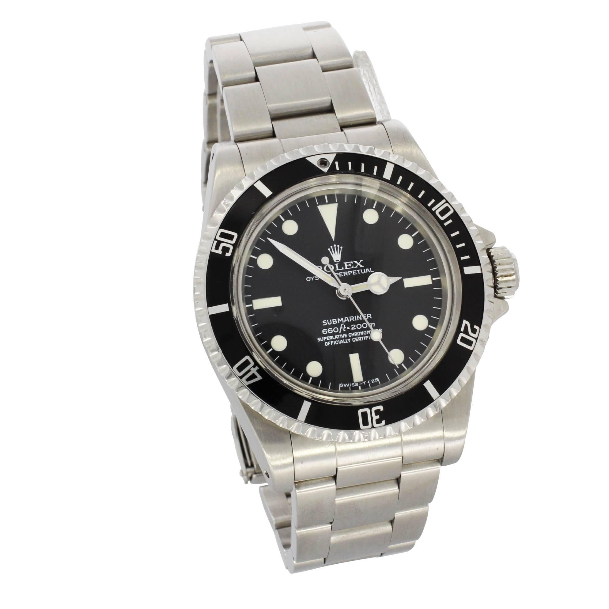 Rolex Stainless Steel Submariner Original Dial Wristwatch Ref 5512 For Sale 4