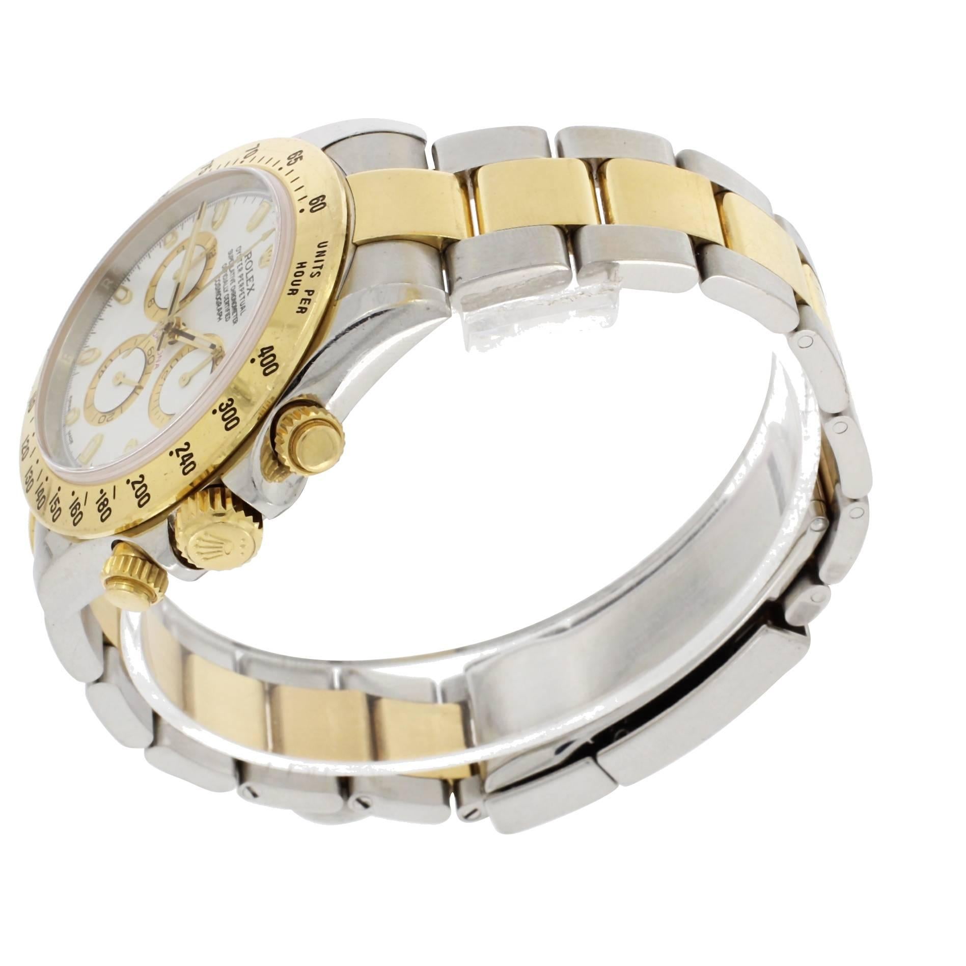 Rolex Yellow Gold Stainless Steel Daytona Wristwatch Ref 116523, 2015 In Excellent Condition In Epsom, Surrey