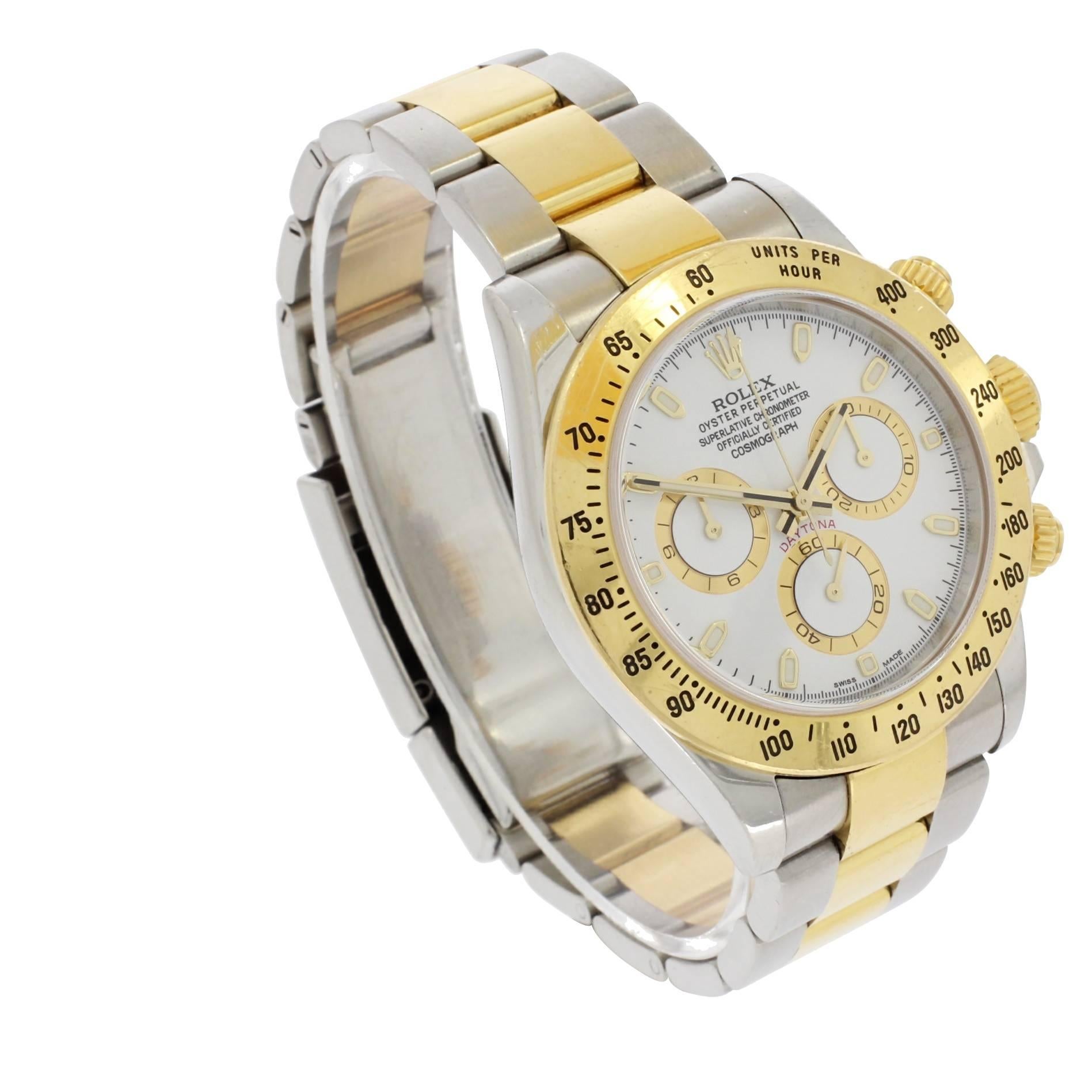 Rolex Yellow Gold Stainless Steel Daytona Wristwatch Ref 116523, 2015 4