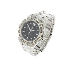 TAG Heuer Stainless Steel Diamond dial and Bezel Aquaracer Wristwatch WAF111D