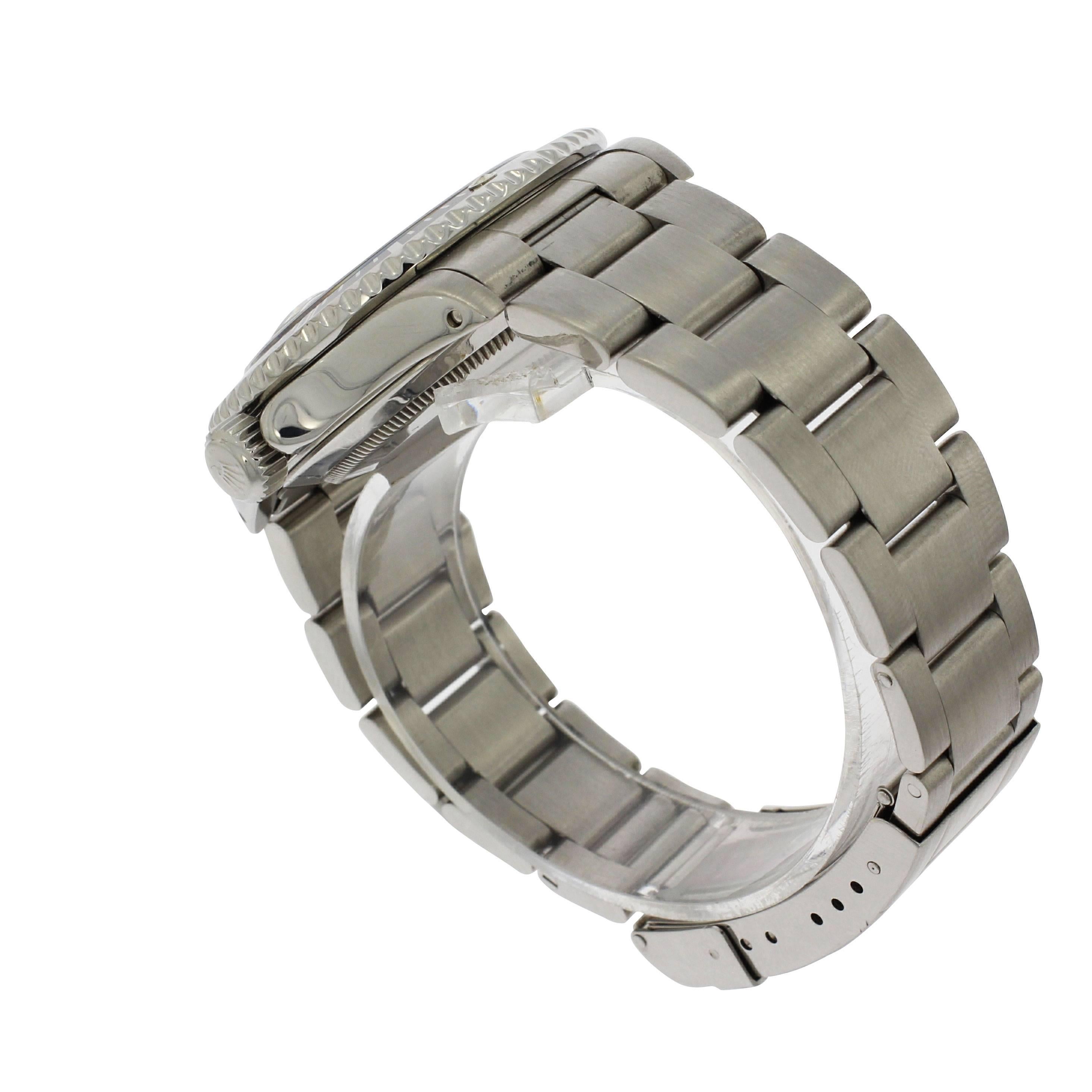 Rolex Stainless Steel Aluminium Bezel Submariner Wristwatch Ref 16610, 1997 In Excellent Condition For Sale In Epsom, Surrey