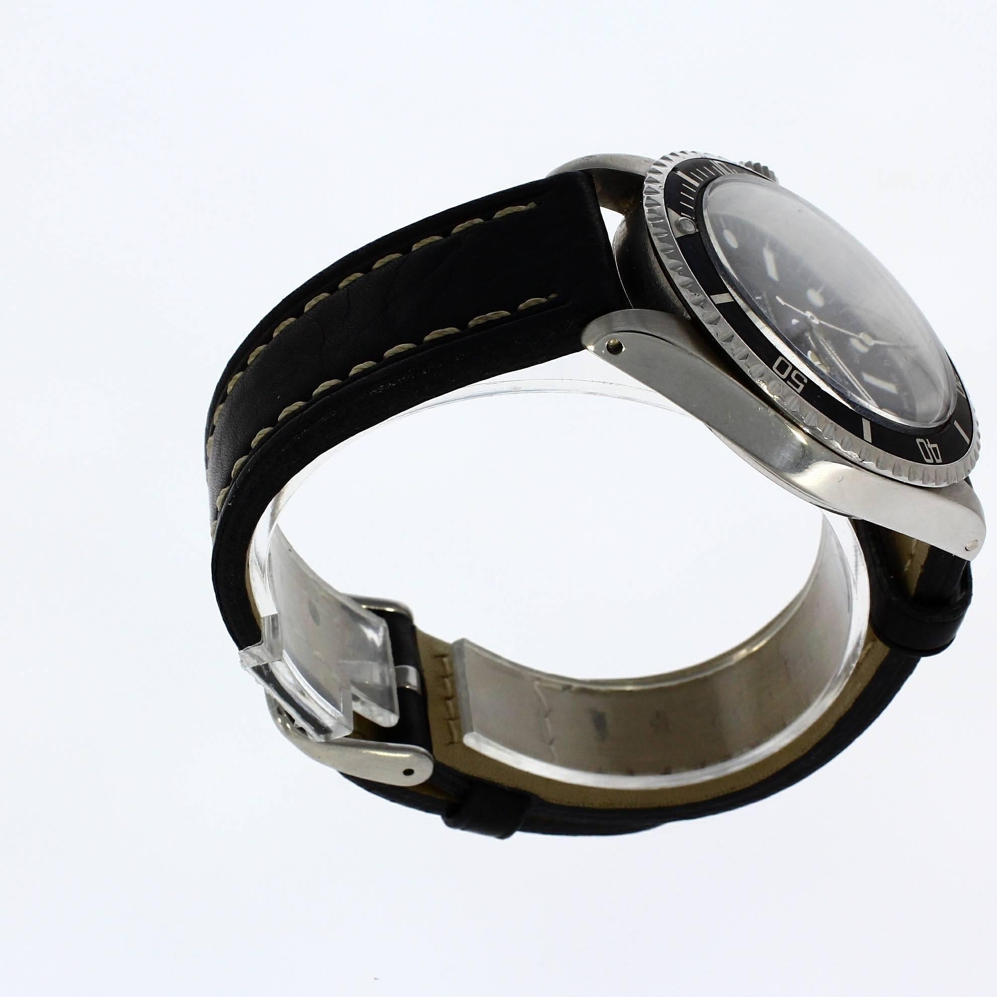 Women's or Men's Rolex stainless steel Submariner wristwatch ref 5513, 1970 For Sale