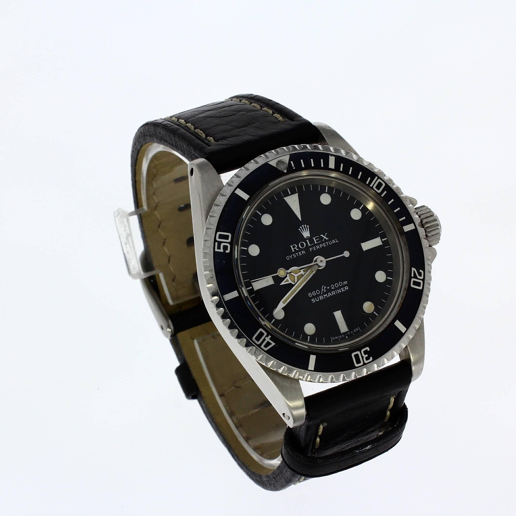 Rolex stainless steel Submariner wristwatch ref 5513, 1970  For Sale 2