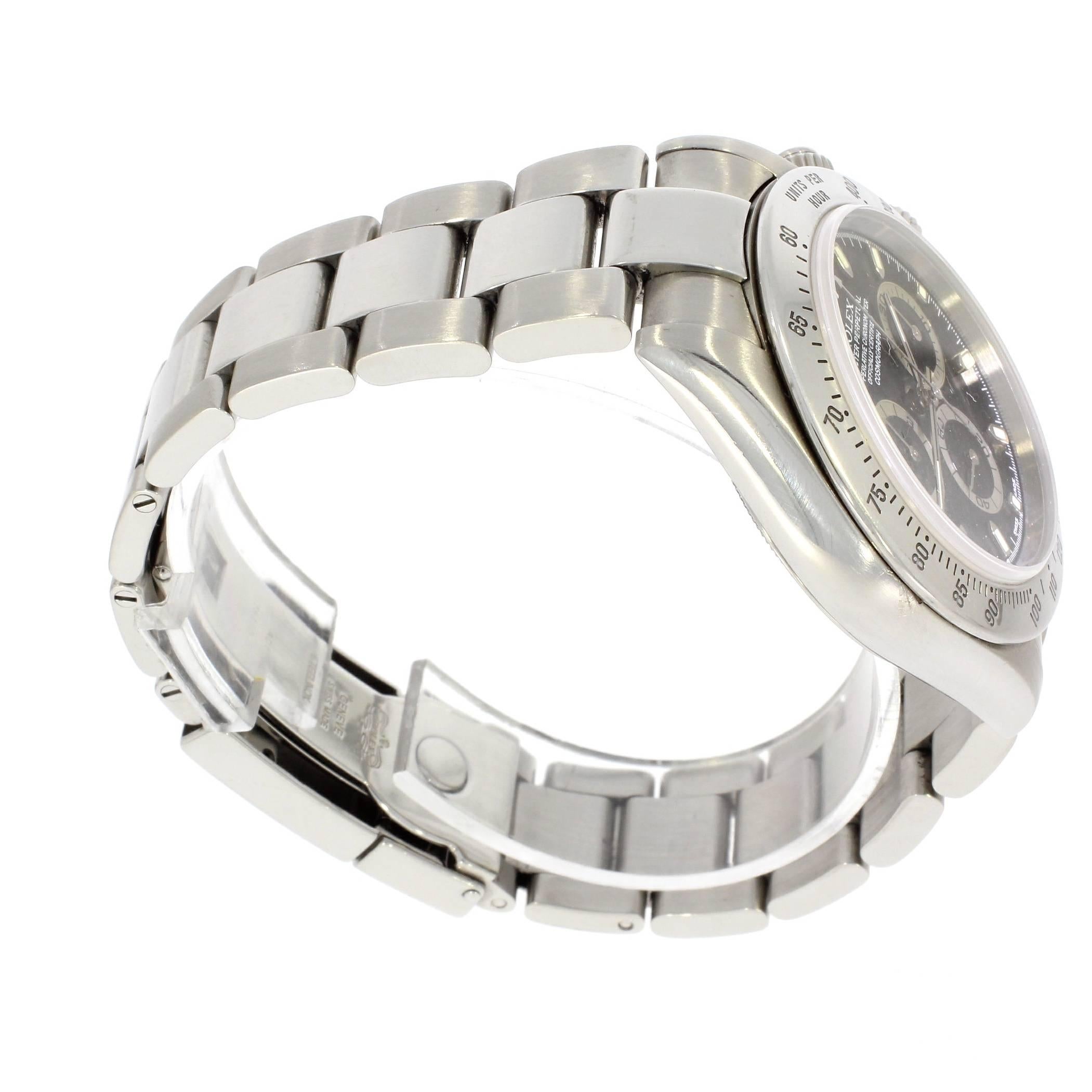 Rolex Daytona Stainless Steel Chronograph 116520 Automatic Wrist Watch 4