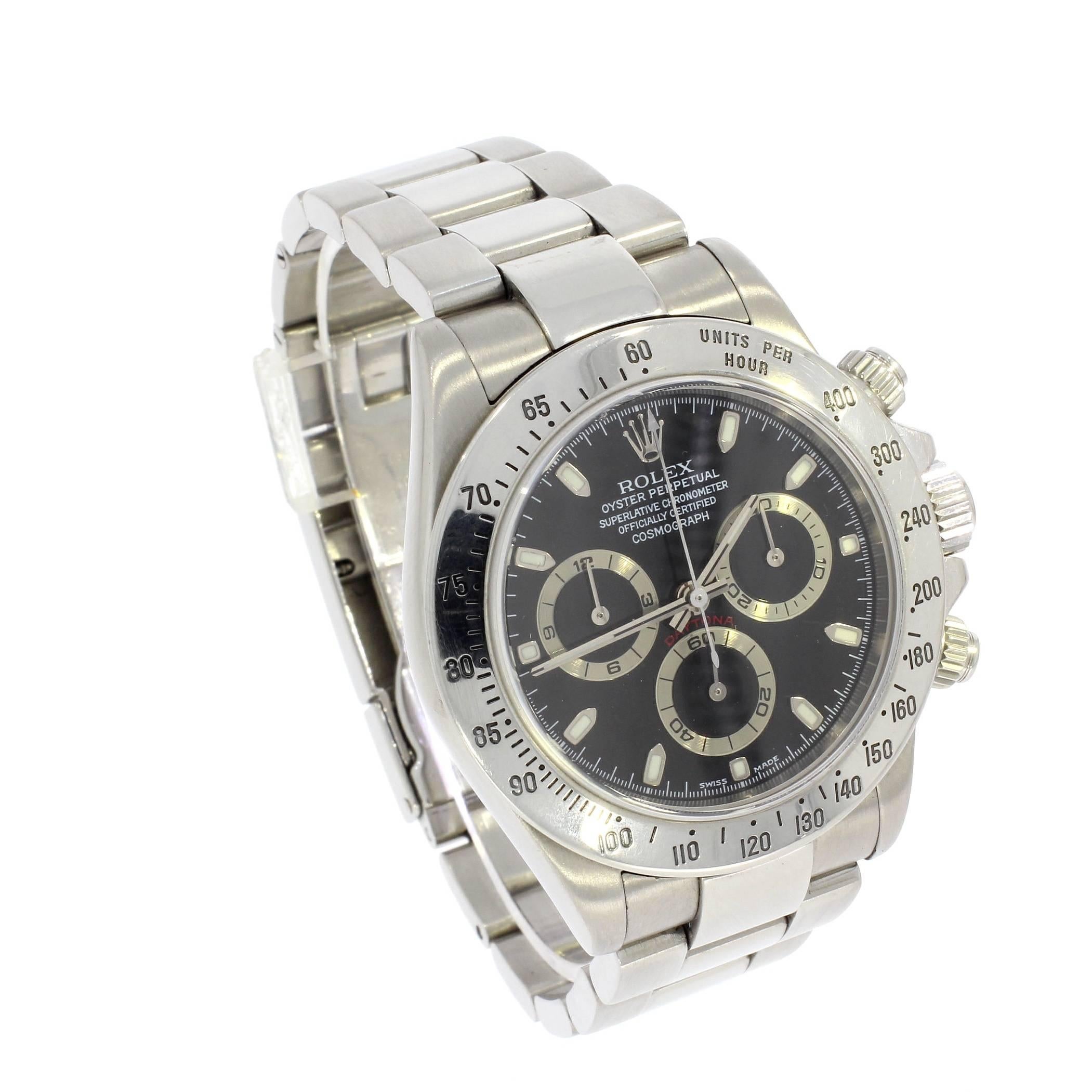 Rolex Daytona Stainless Steel Chronograph 116520 Automatic Wrist Watch 5