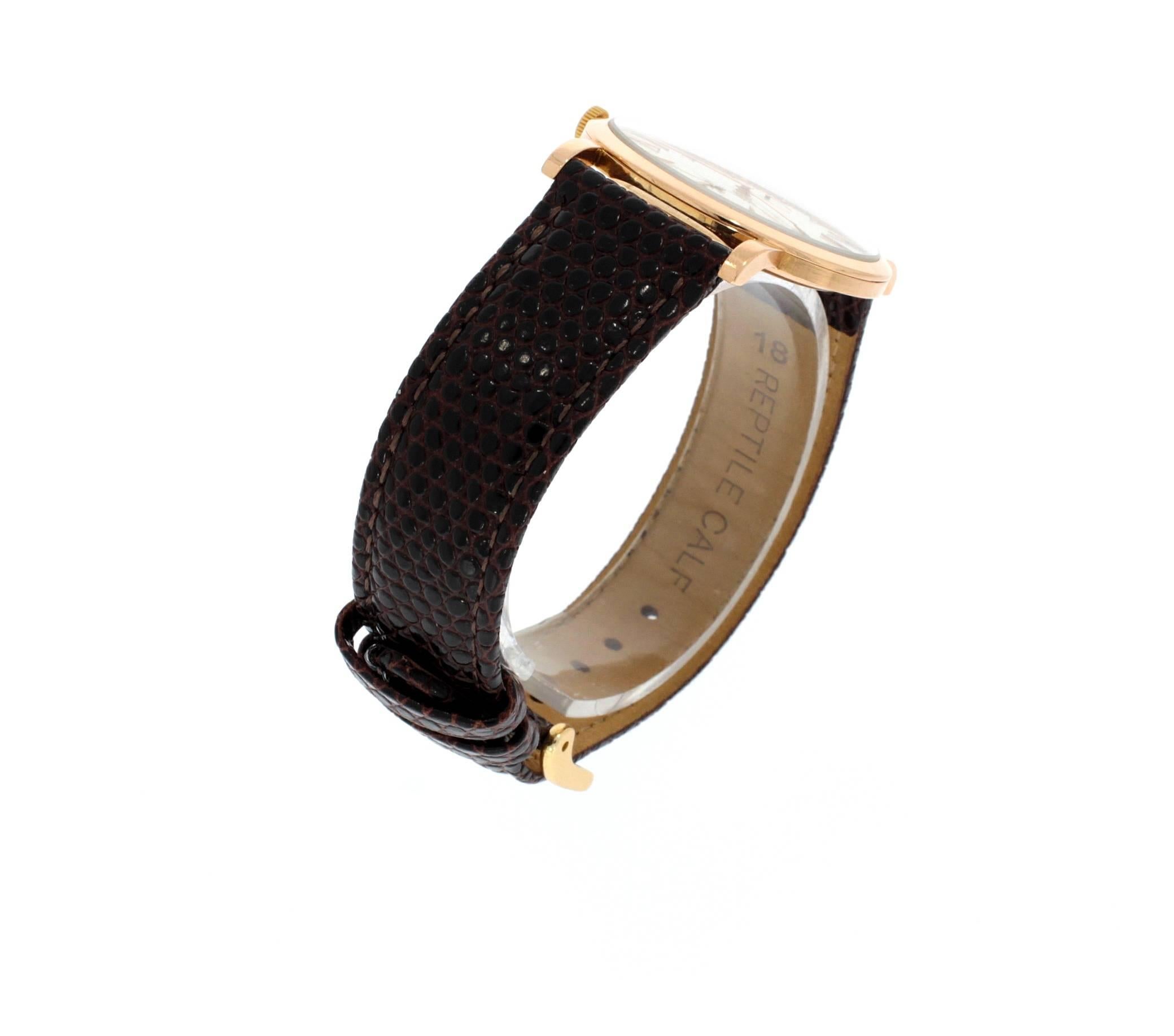 Vacheron Constantin Pink Gold Geneve Classic Manual Wind Wristwatch Ref 4667 For Sale 2