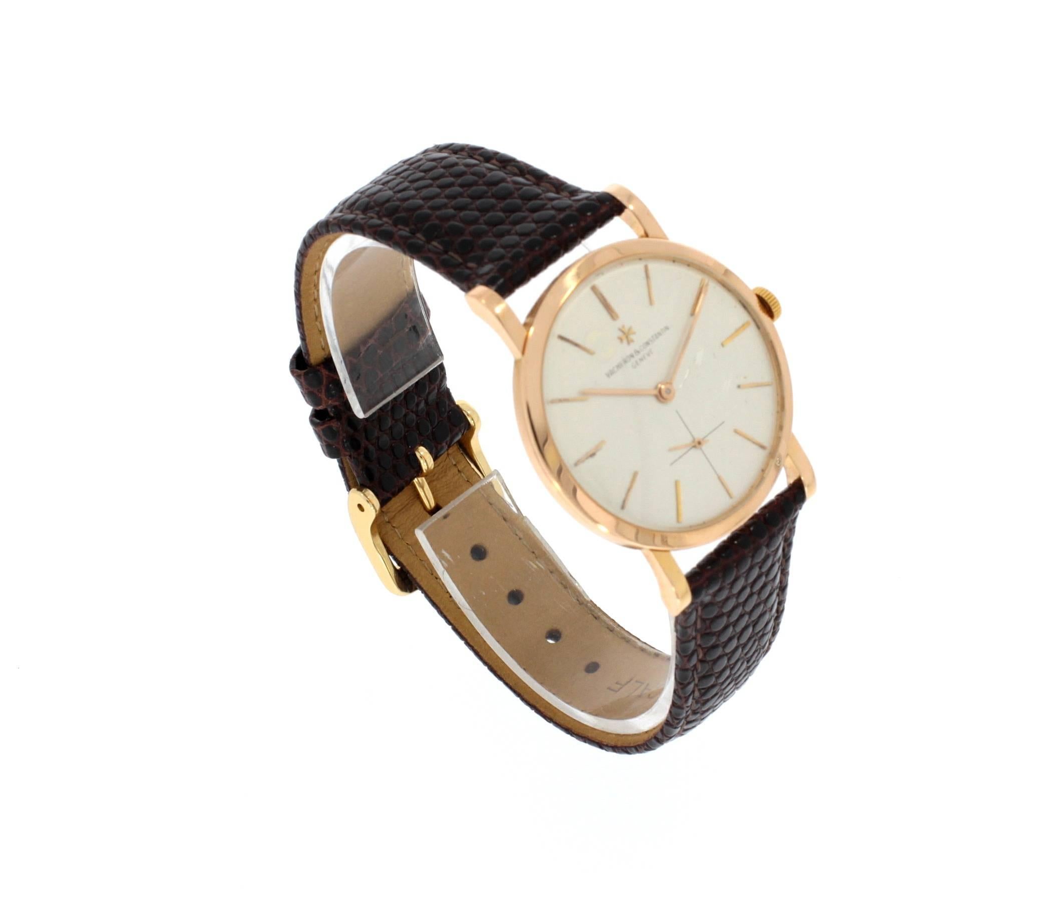 Vacheron Constantin Pink Gold Geneve Classic Manual Wind Wristwatch Ref 4667 For Sale 4