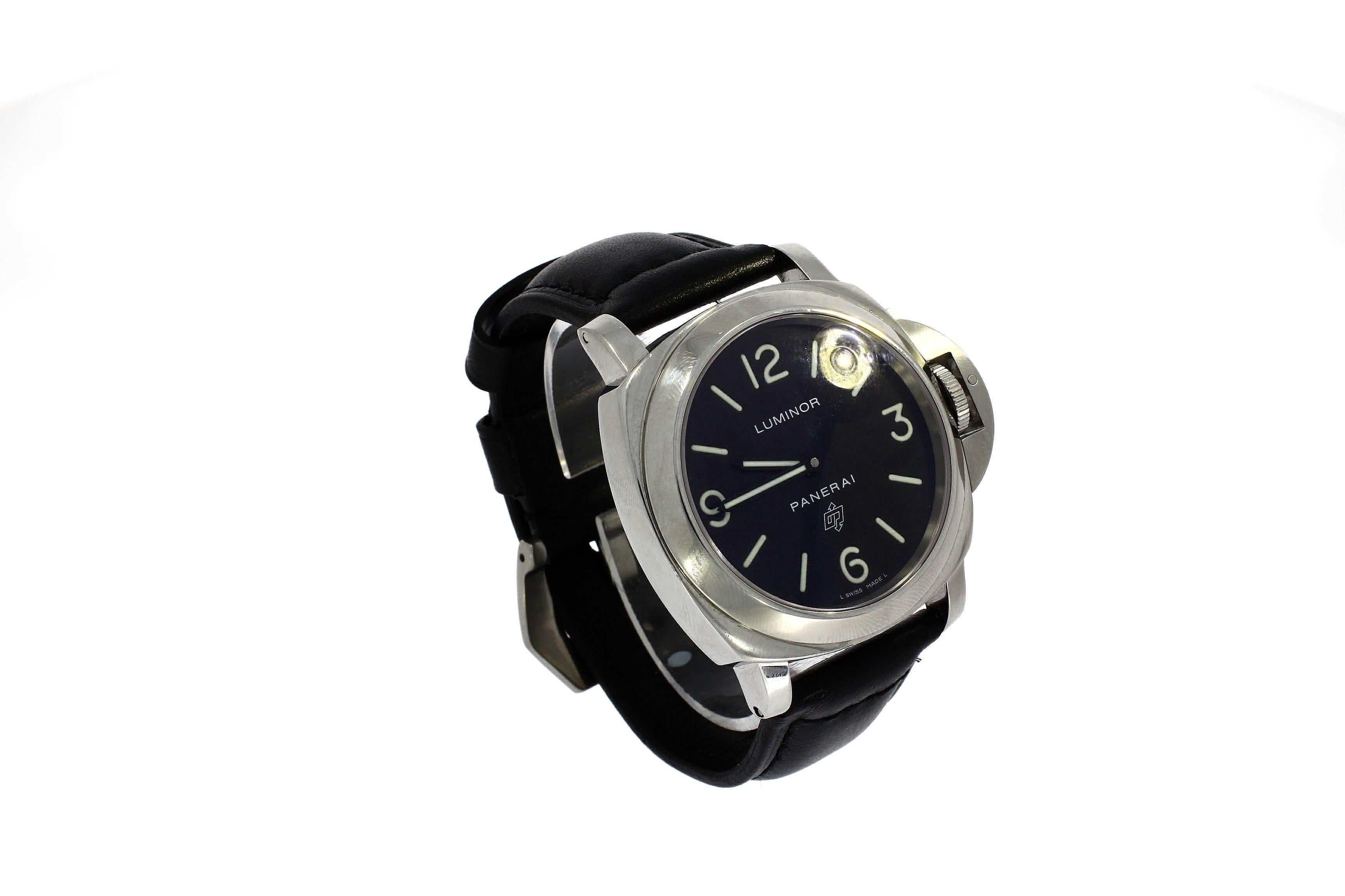 Panerai Stainless Steel Luminor Wristwatch Ref OP6616   For Sale 4