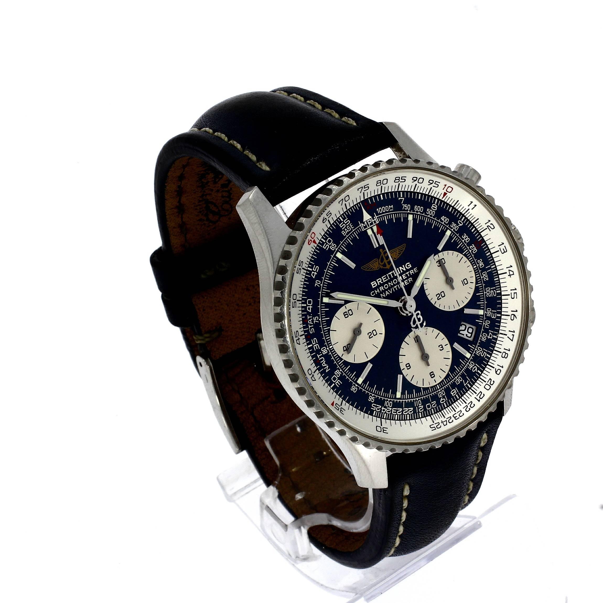 Breitling Stainless Steel Navitimer Automatic Wristwatch Ref A23322   2