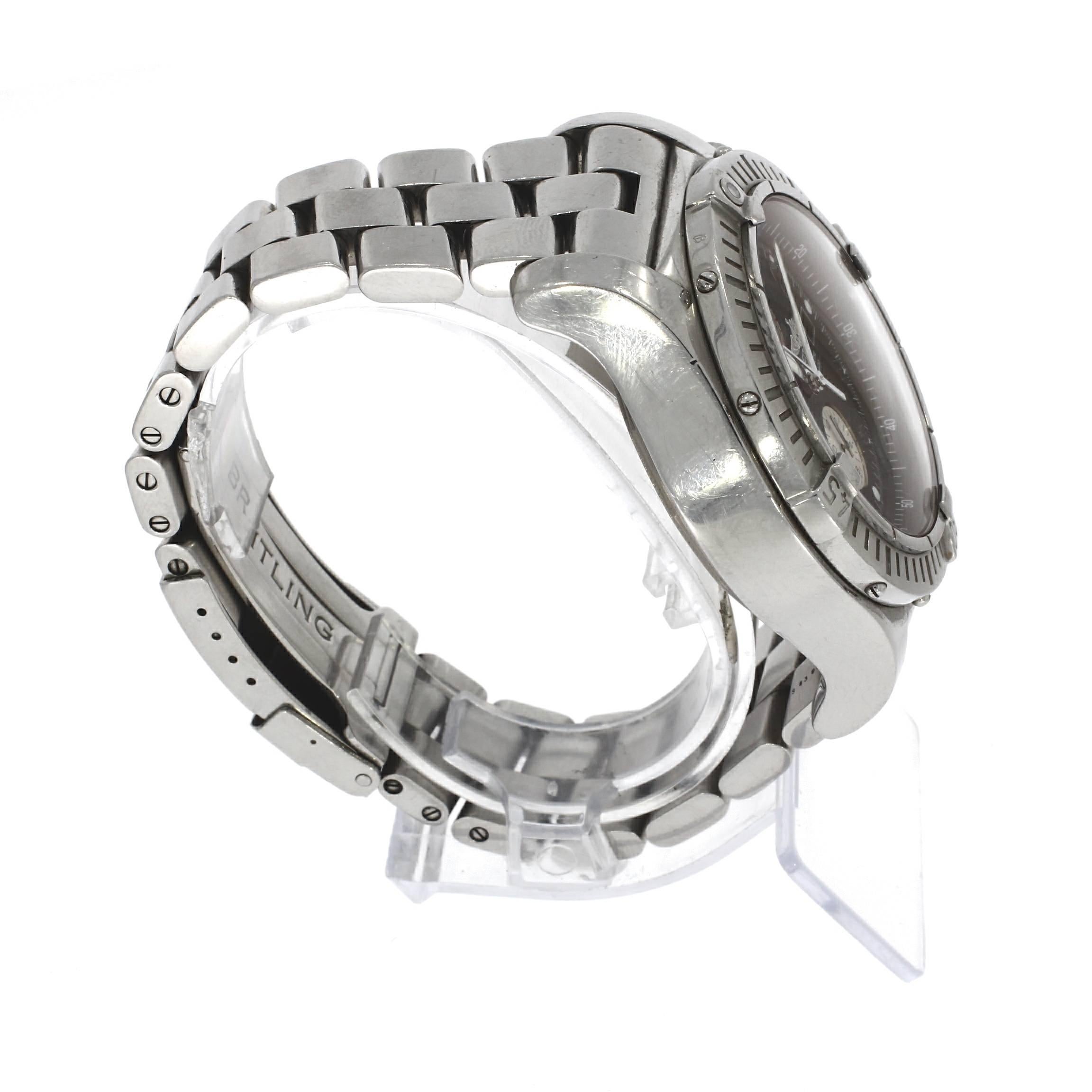 Breitling Stainless Steel Super Avenger Wristwatch Ref  A1337011   3