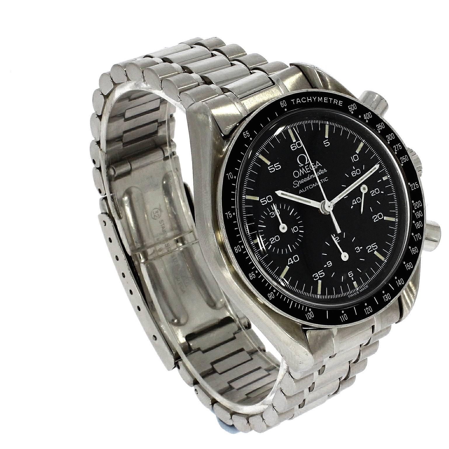 Omega Stainless steel Speedmaster Reduced chronograph Automatic Wristwatch  4