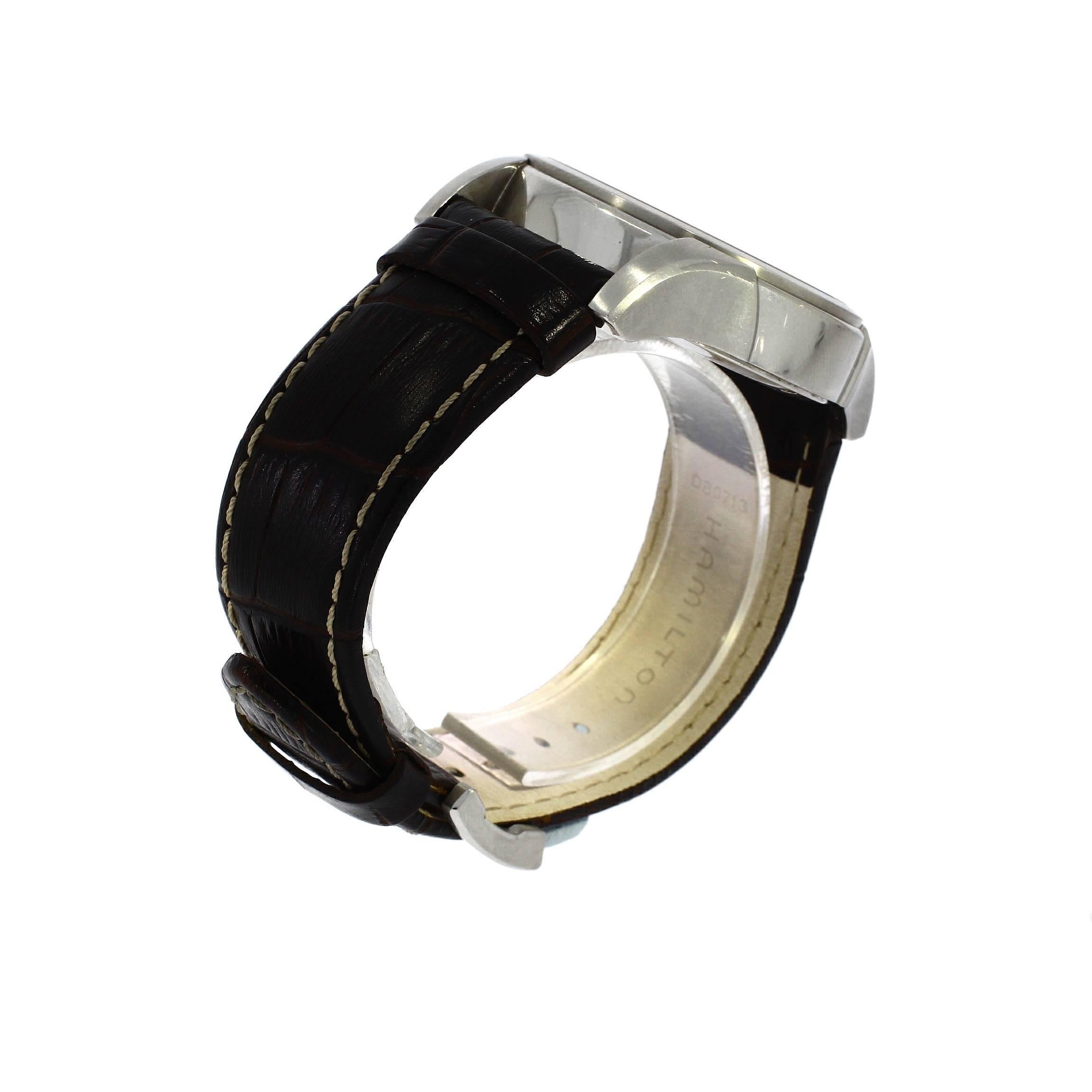 Hamilton Stainless Steel Jazz Automatic quartz Wristwatch Ref H326120 For Sale 1