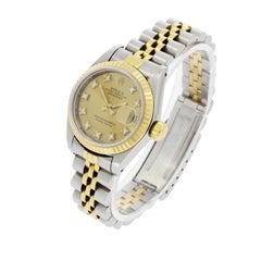 Rolex Yellow Gold Stainless Steel Datejust Diamond Dot Dial Wristwatch, 1989