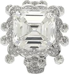 8.03 Carat Emerald-Cut Boucheron "Laperouse" Briolette GIA Diamond Ring